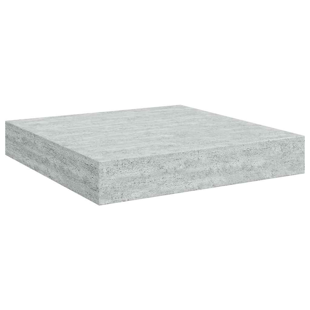 furnicato Wandregal Schweberegal Betongrau 23 x 23,5 x 3,8 cm, 1-tlg., Stabiles Wandboard mit unsichtbarer Montage für Ihre Dekoration