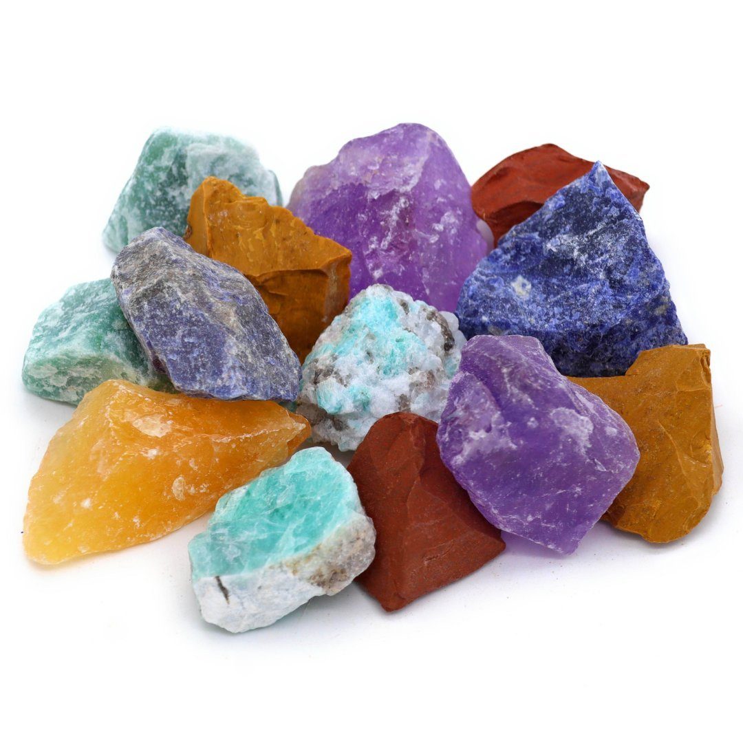 LAVISA Edelstein echte Edelsteine, Kristalle, Dekosteine, Mineralien Natursteine 7 Chakra