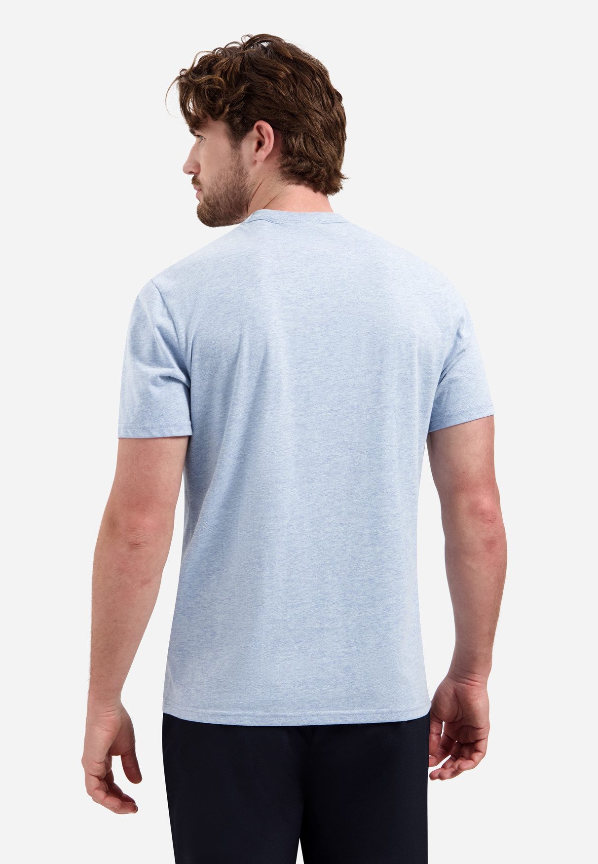 NO EXCESS Kurzarmshirt T-Shirt Crewneck Melange - T-Shirt Herren - Basicshirt