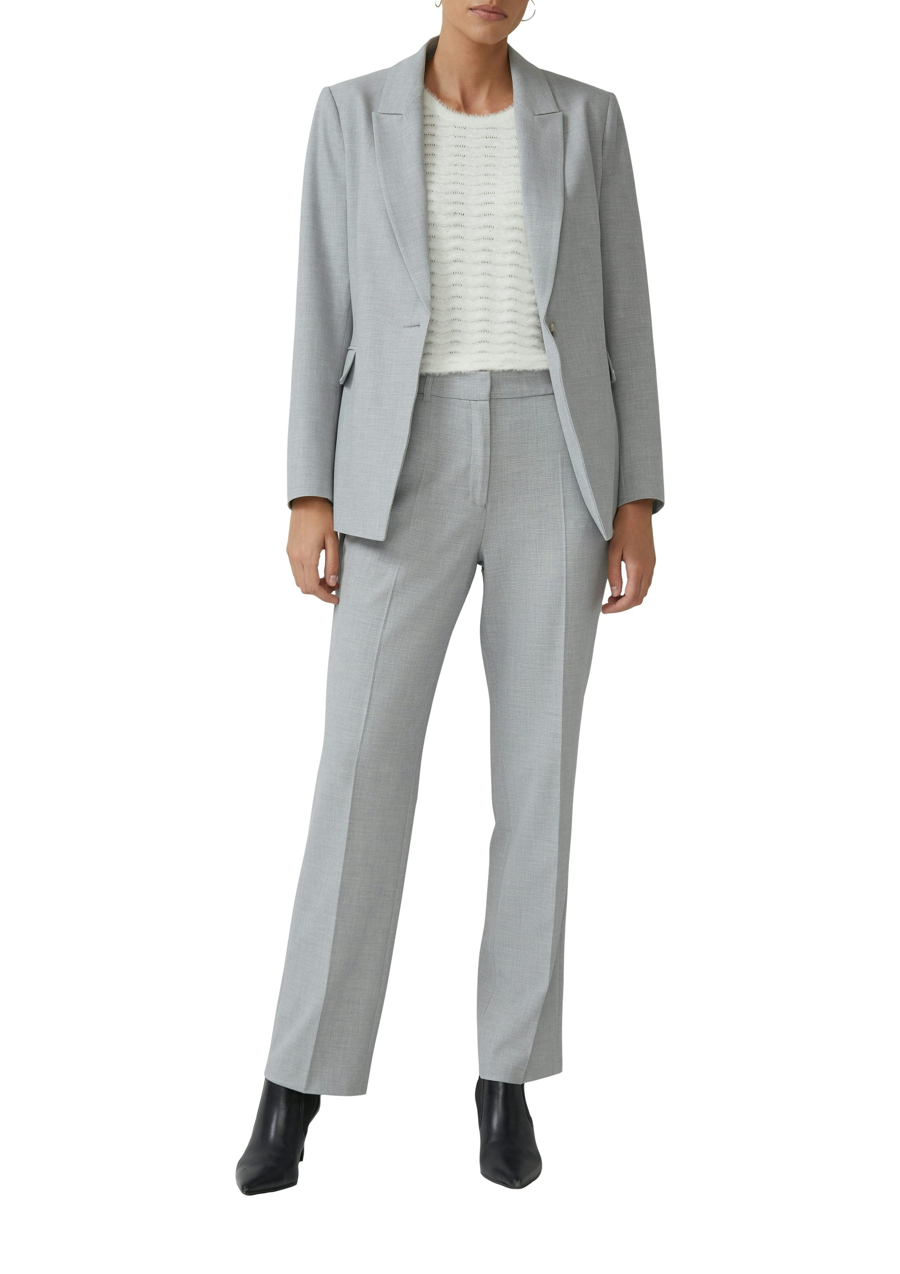 s.Oliver BLACK LABEL Anzughose mit High-Rise-Bund – Bild 3 von 4