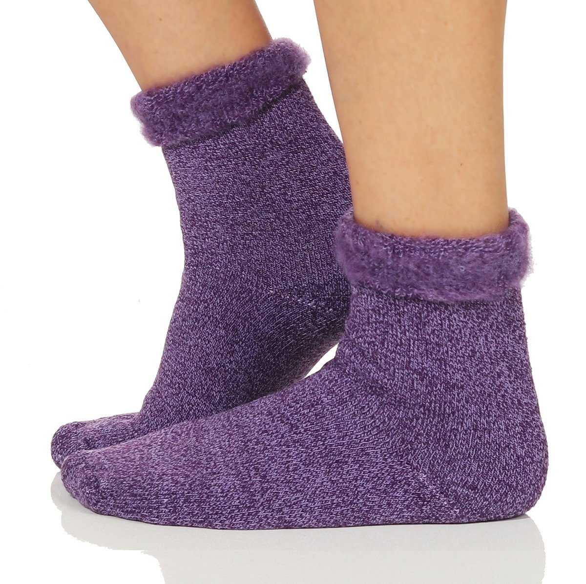 CLEO STYLE Thermosocken Thermo Socken 23 Lila 35-38