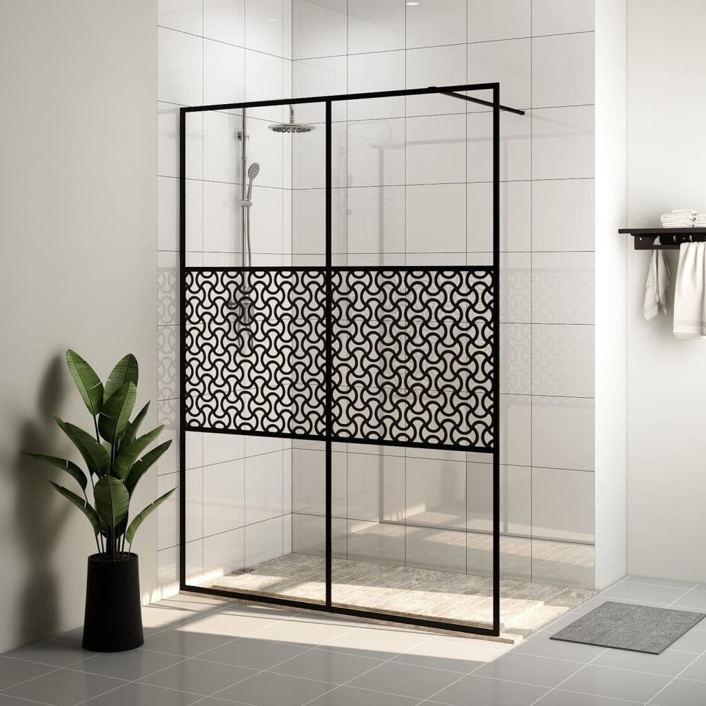 vidaXL Duschwand 140 x 195 cm Walk In Duschwand für Begehbare Dusche mit Klarem ESG-Gla