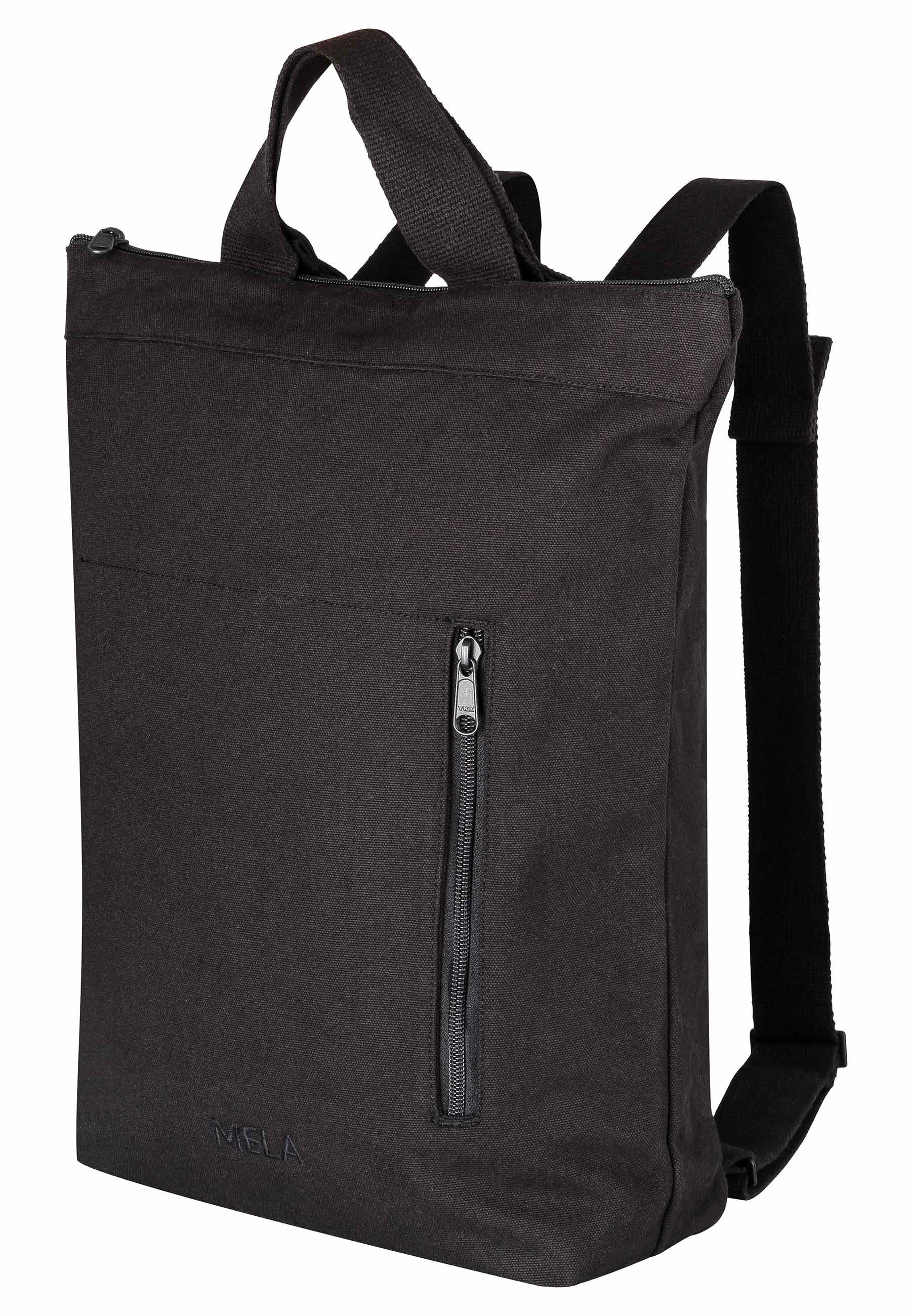 Bequem Rucksack MELA als Hybrid oder Rucksack Rucksack ANIL, tragbar schwarz Umhängetasche