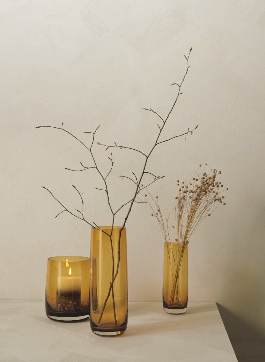 ASA SELECTION Dekovase Ajana Vase amber Ø 14,5 cm (Vasen), Wohnaccessoires