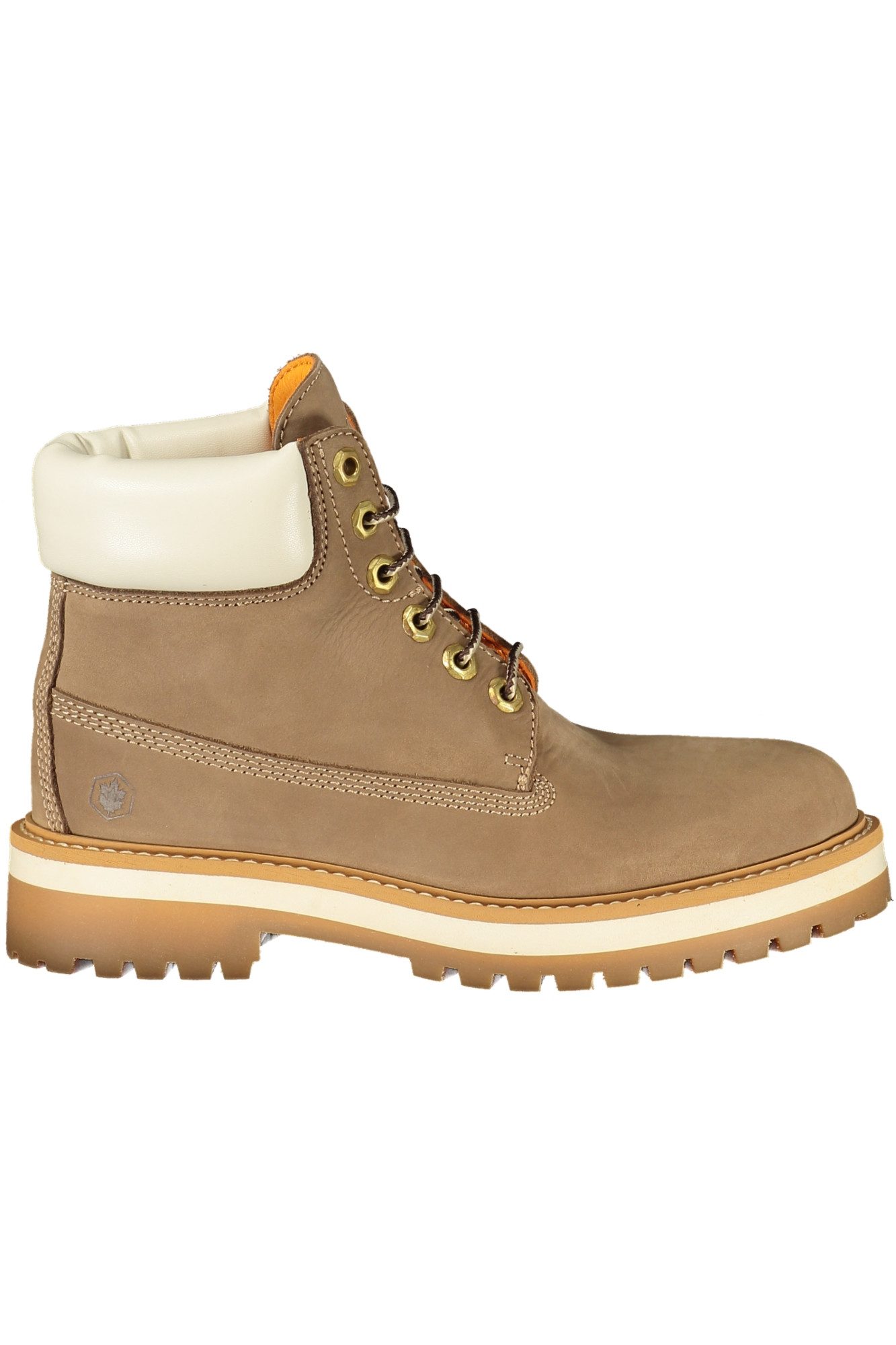 LUMBERJACK Stiefelette Damen Schnürstiefelette Beige mit Kontrastdetails