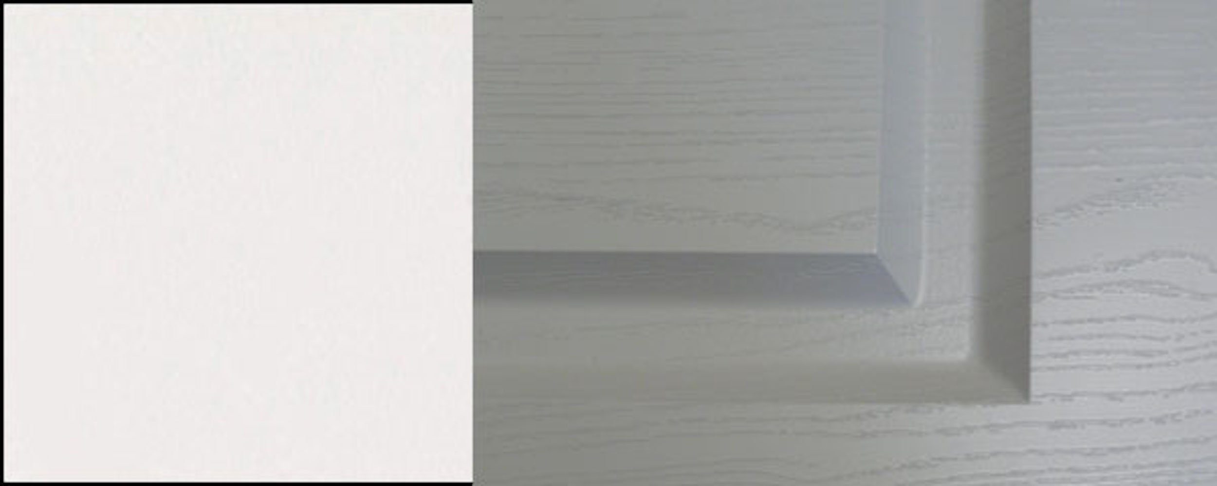 Elbing Feldmann-Wohnen Fächer & grey 2 1 60cm (Elbing) Schublade Backofenumbauschrank light wählbar (Teilauszug) stone & Front- Korpusfarbe