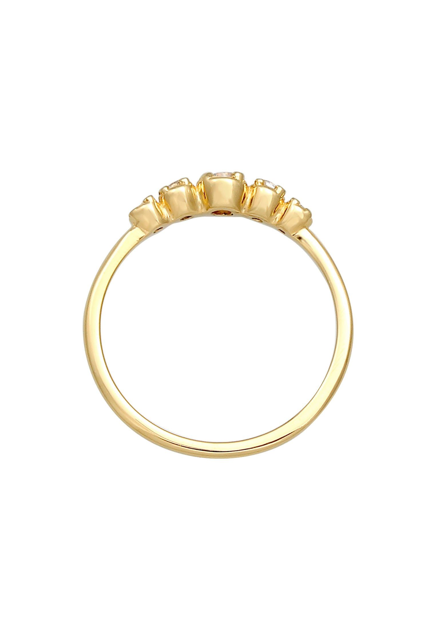 Elli Verlobungsring Zirkonia Verlobung Eternity Stacking 925 Silber