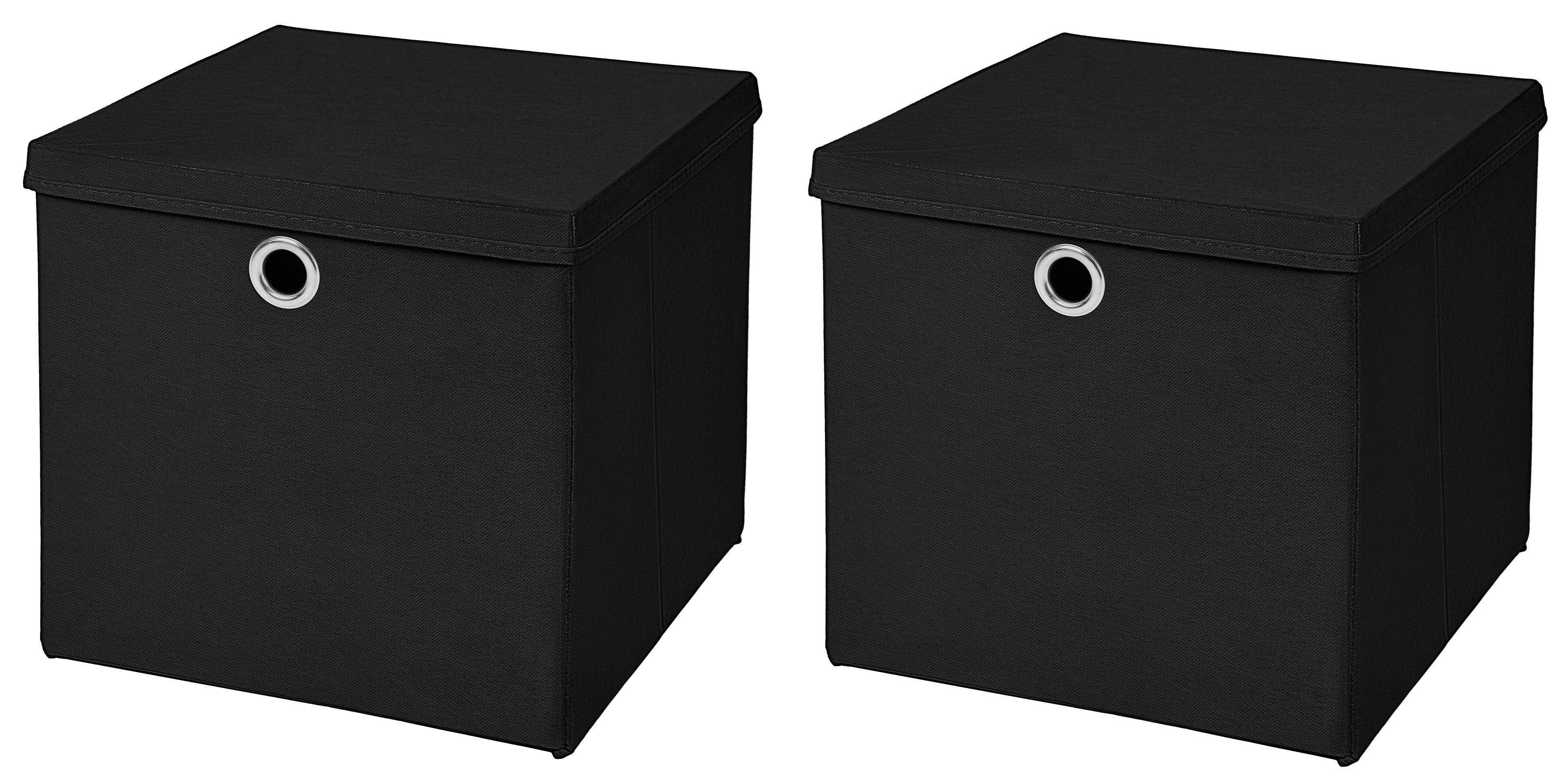 StickandShine Faltbox 2er SET 28 x 28 x 28 cm mit Deckel – perfekt für KALLAX - 19 Farben