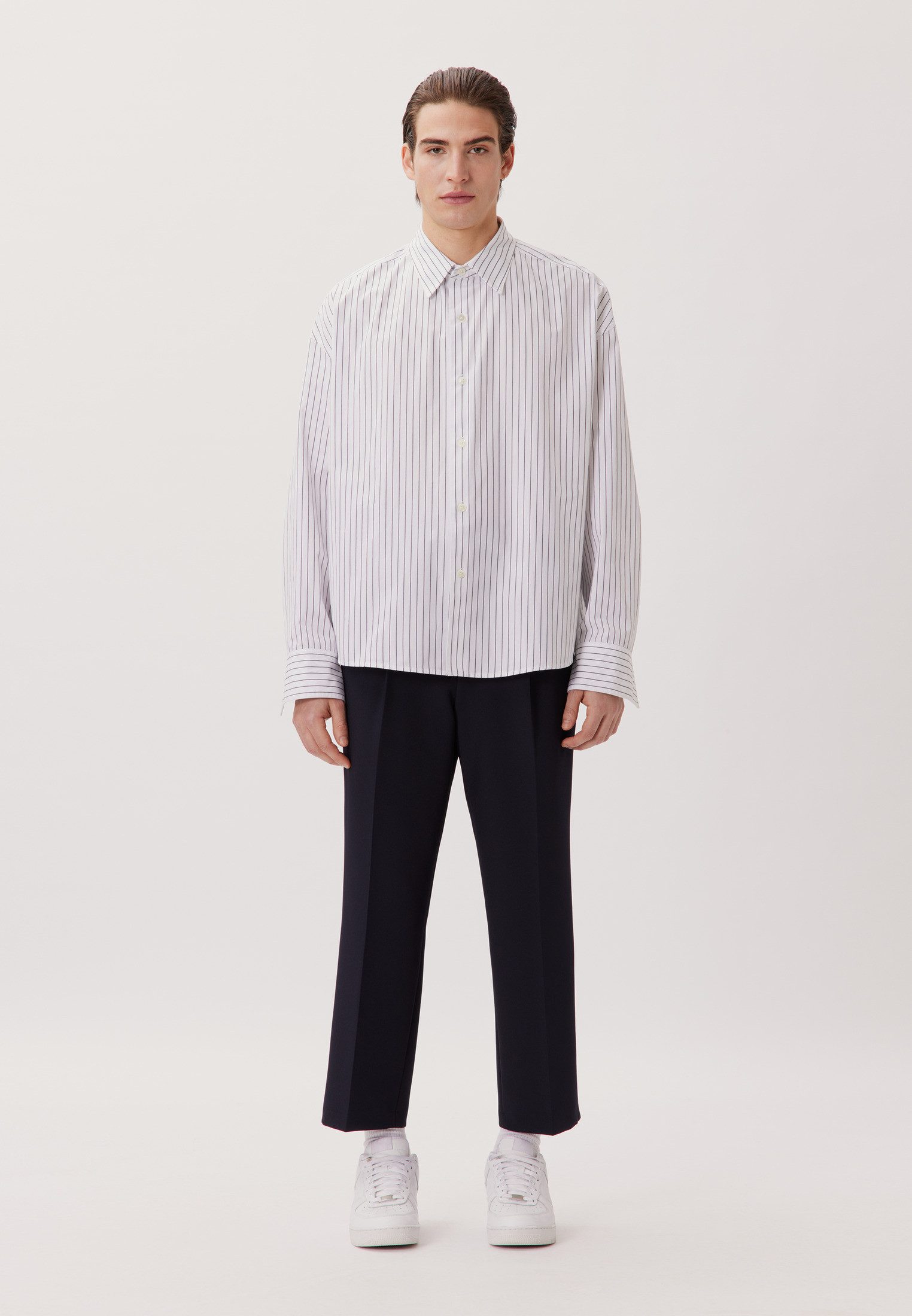 studio seidensticker Businesshemd Studio Oversized 1/1 Kentkragen Streifen