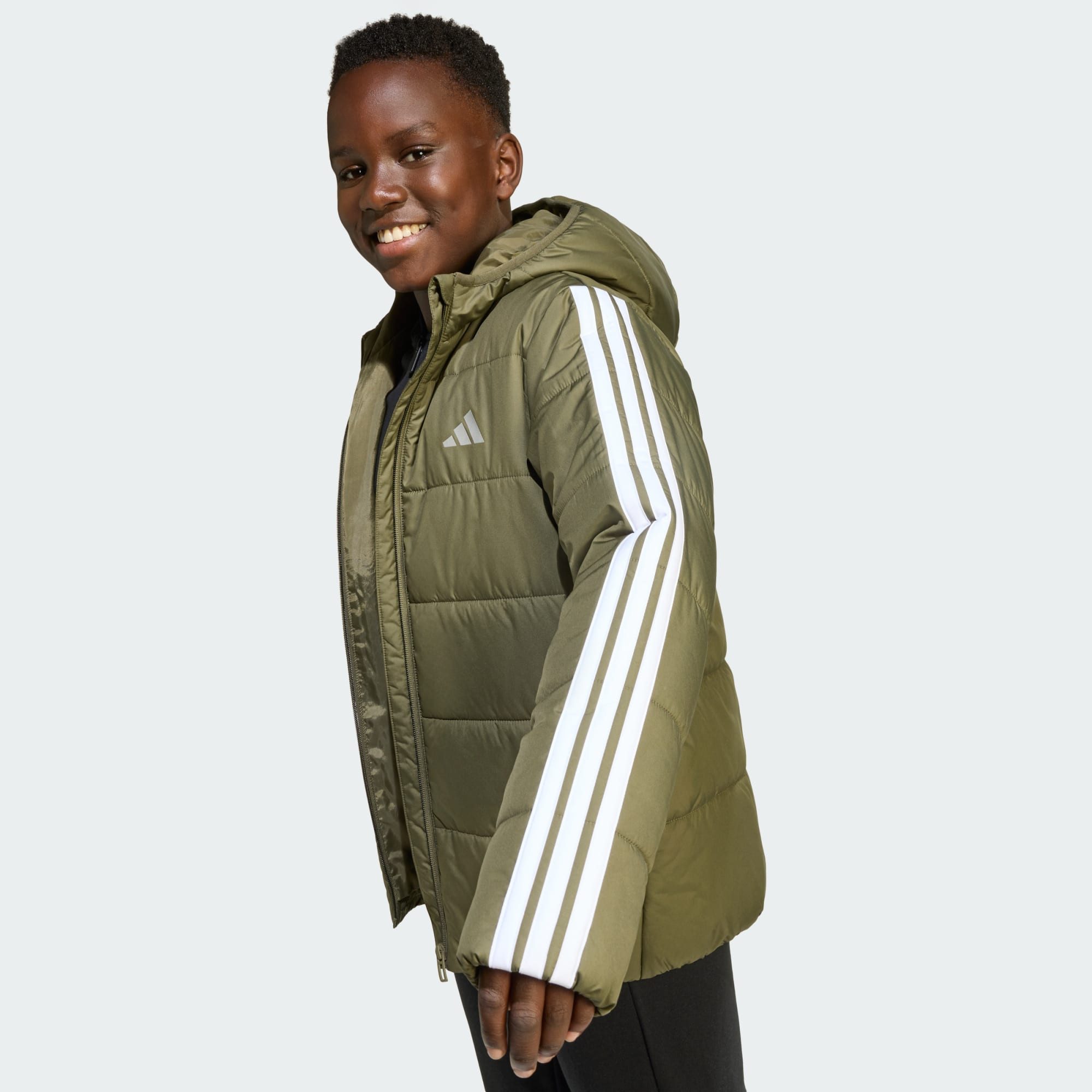 adidas Sportswear Hybridjacke ESSENTIALS 3-STREIFEN GEFÜTTERTE KINDERJACKE (1-St)
