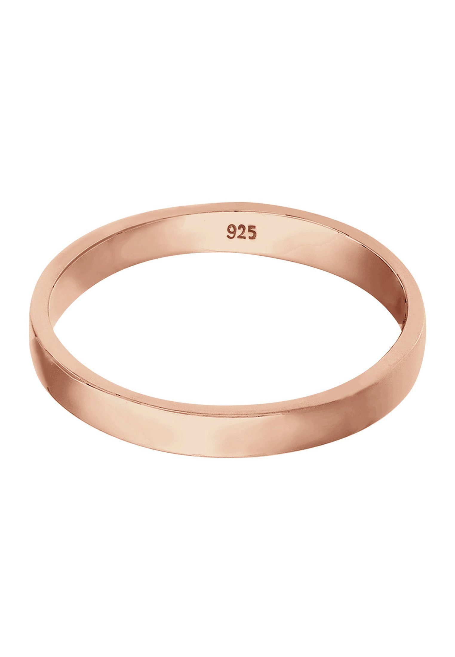 Elli Fingerring Basic Ehering Damen 925er Silber, Ehering