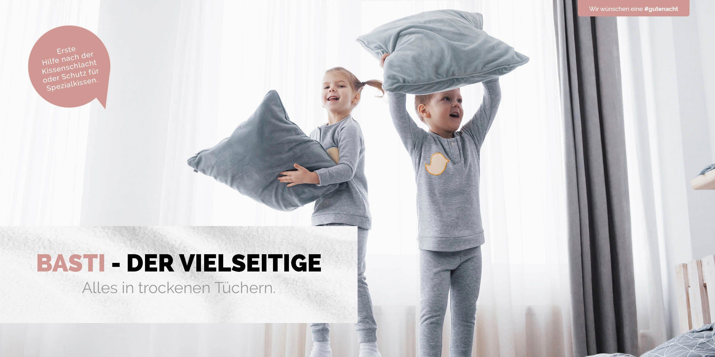 Primera Kissenbezug "Basti - Der Vielseitige", (1 Stück), FAMILIENHELD mit Rundumgummizug – Bild 5 von 5