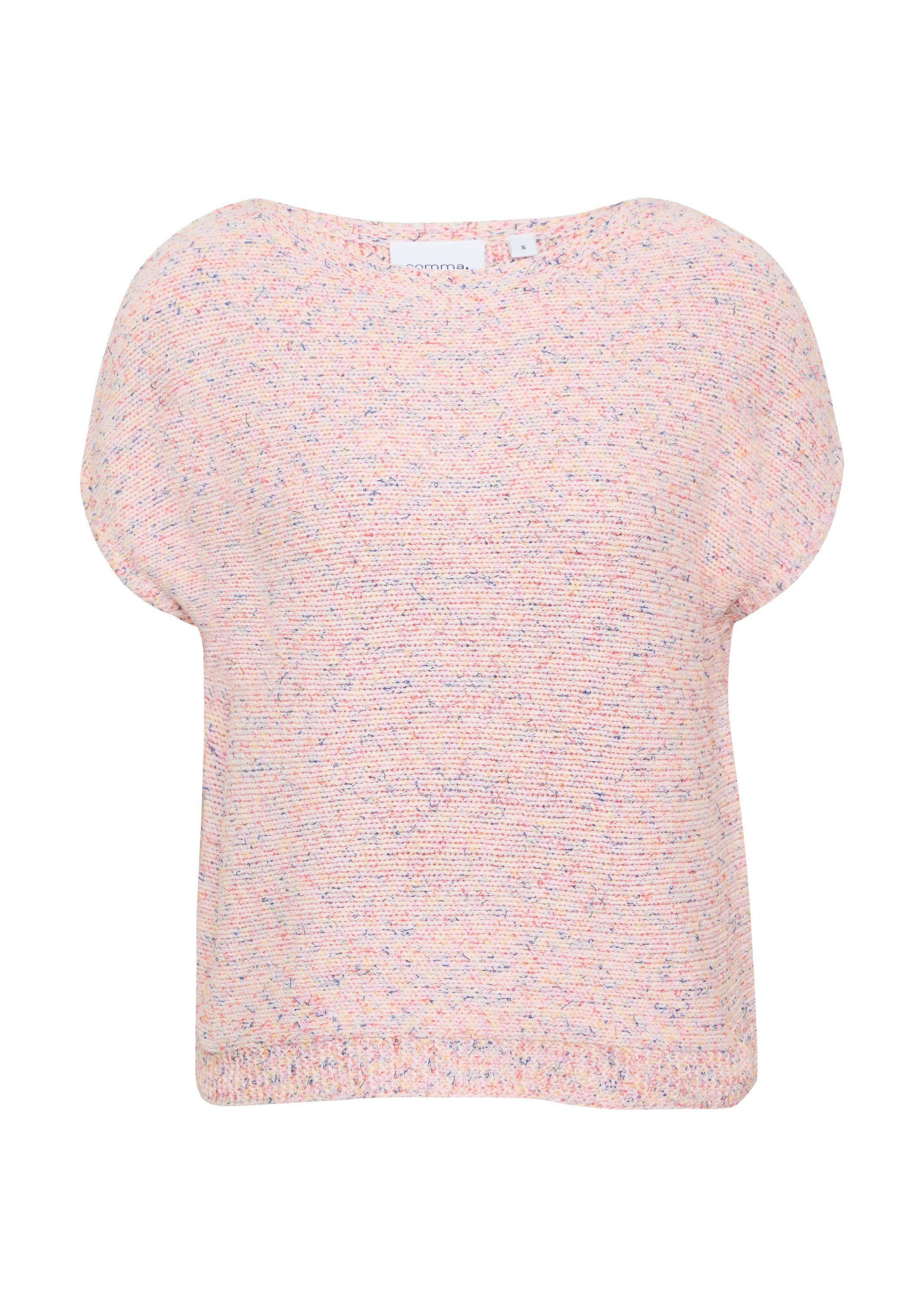 comma Kurzarmpullover Strickpullover Kurzärmeliger Strickpullover aus günstig online kaufen