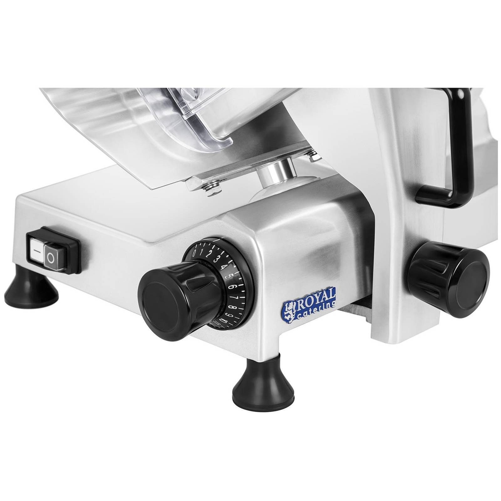 Royal Catering Allesschneider Aufschnittmaschine 0-15mm Edelstahl Wurstmaschine 30cm 280W Gastro, 280 W