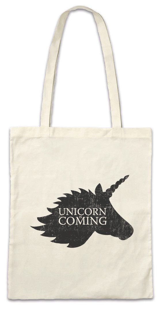 Beuteltasche Unicorn Is Coming Stofftasche Fun Game of Swords Haus Häuser Thrones