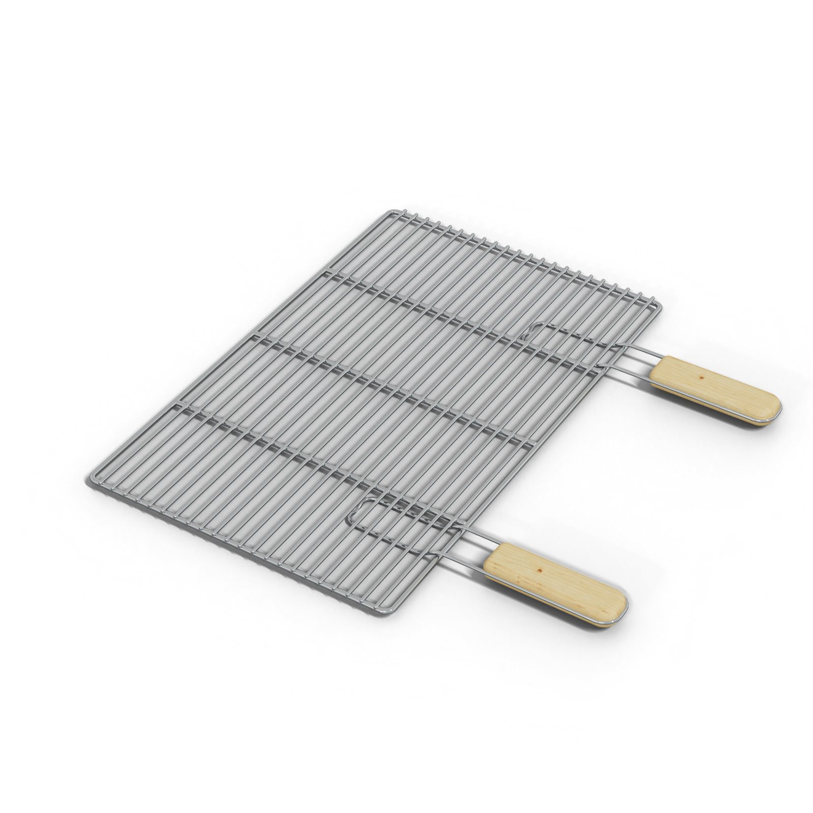 HAGO Grillrost Edelstahl Grillrost Ersatzrost Grillgitter universal Grillauflage Rost (1-St., Mit Griff), Abnehmbare Griffe, lebensmittelecht, universal