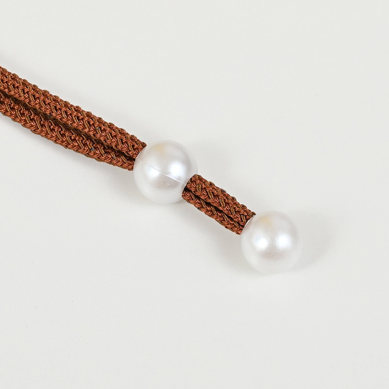 Rosnek, für Raffhalter vorhang, Vorhang Braun 45cm, (2-tlg) Perle, Schlafzimmer Wohnzimmer Dekoration,