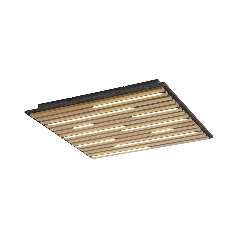 Smarte LED-Leuchte LED Deckenlampe Q-AKUSTIK Echtholz