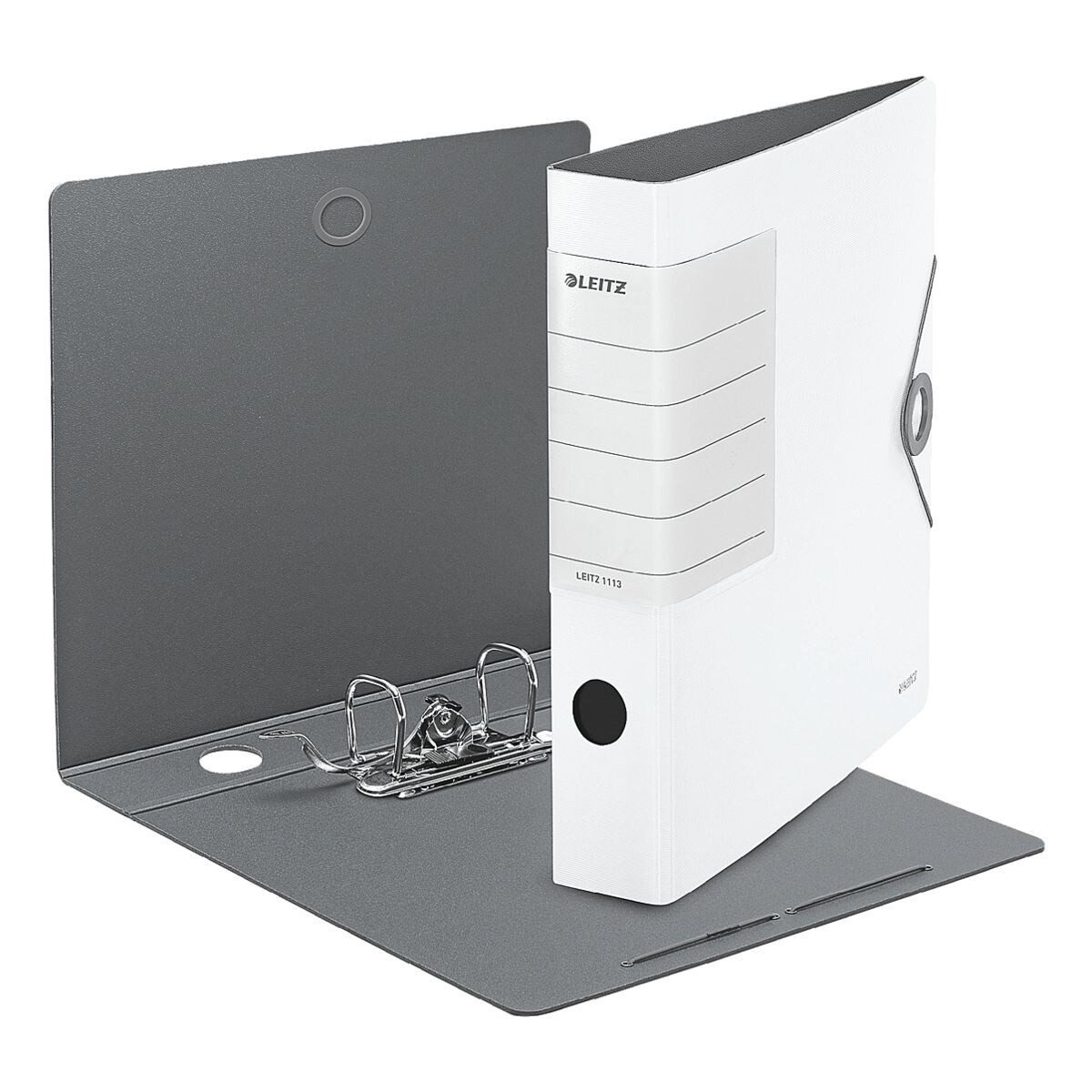 LEITZ Aktenordner 180° Solid 1113, Ordner schmal, auswechselbares Rückenschild