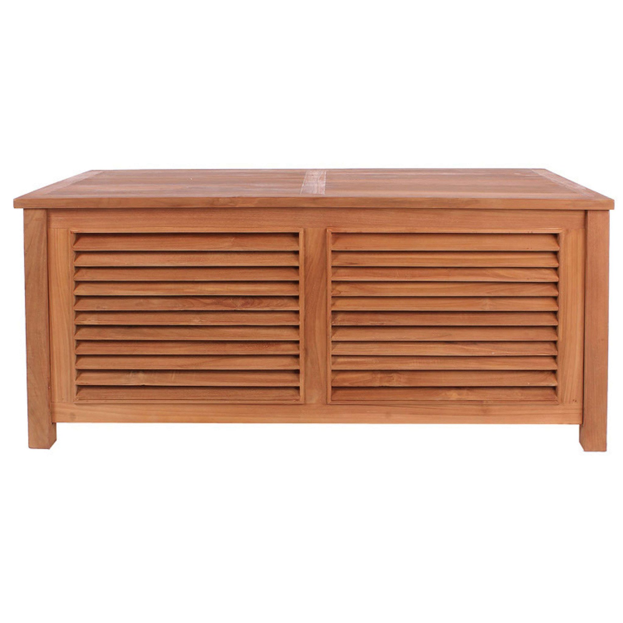 bene living Gartenbox Masiva II - Teakholz (1 St), feines Teakholz - inkl. Klappdeckel