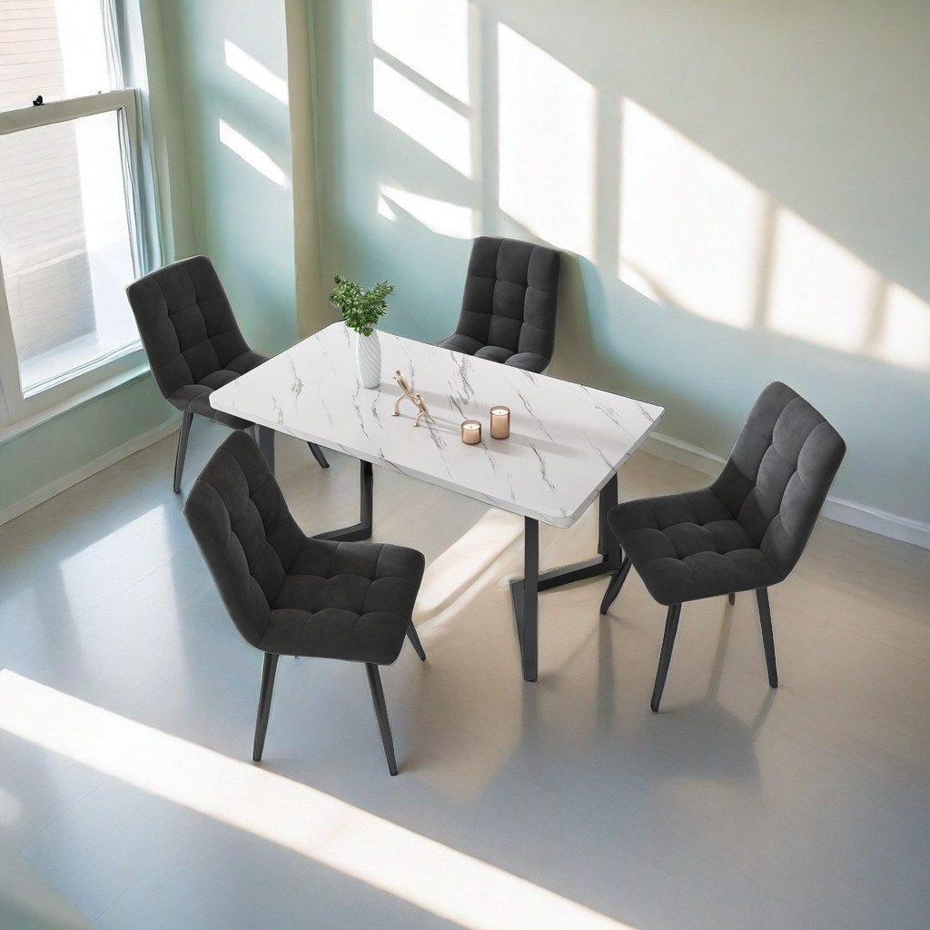 IDEASY 4-Fußstuhl 4St, Polsterstuhl Design Stuhl, günstig online kaufen