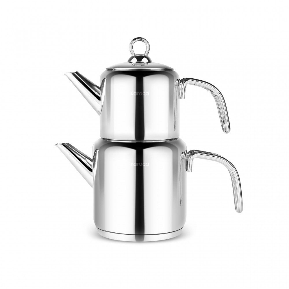 Karaca Teekanne Karaca New Mani Edelstahl-Teekannen-Set, 3L, Large, Induktion