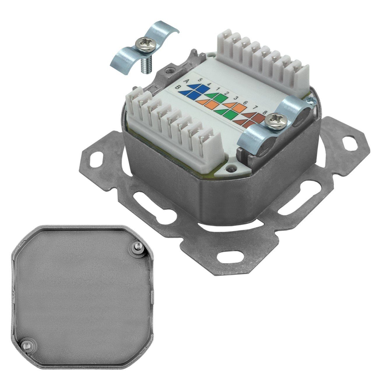ARLI Netzwerk-Adapter, Cat7 Verlegekabel 100 m Halogenfrei Netzwerkkabel + Netzwerkdose