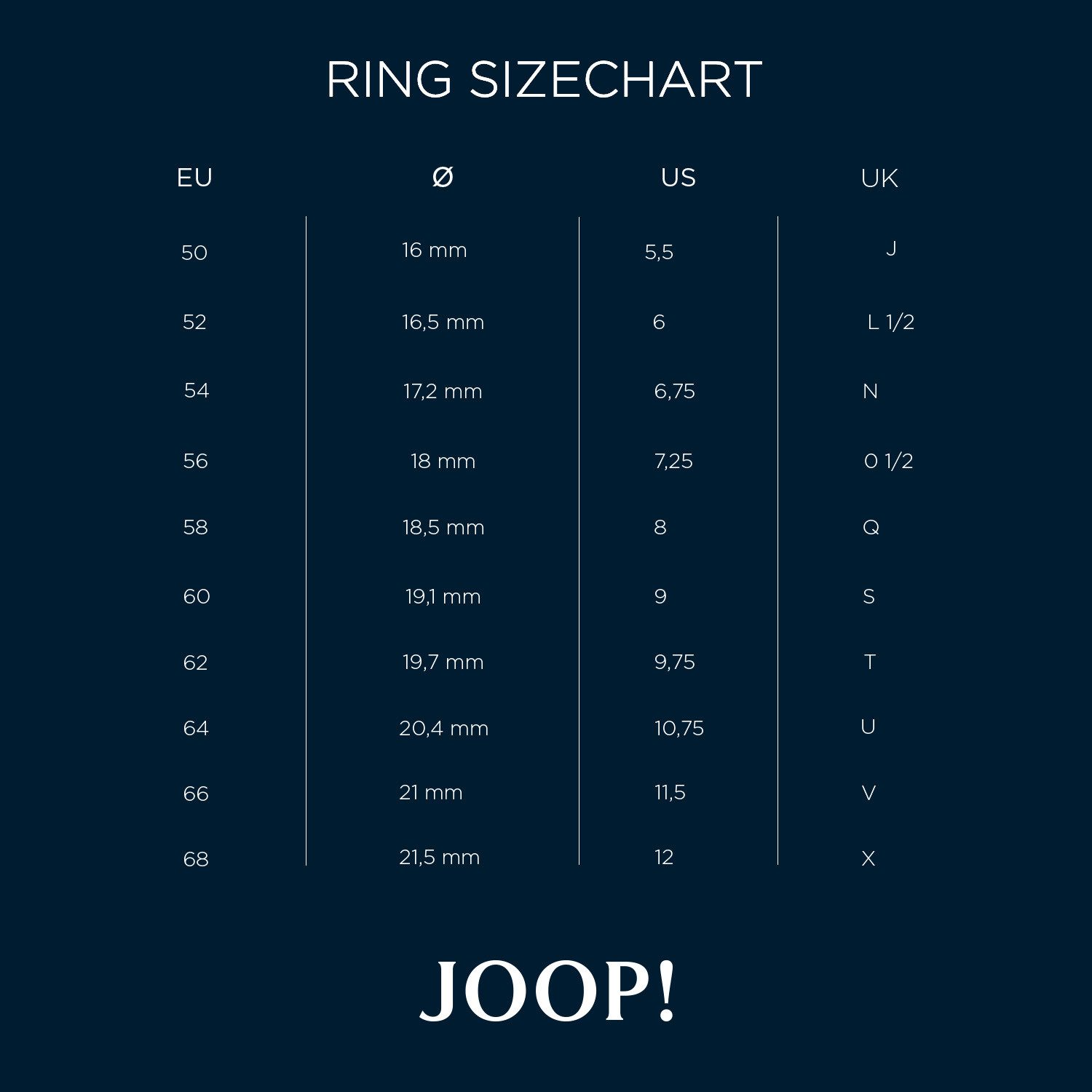 JOOP! Silberring JOOP! Ring (Ring, 1-tlg)