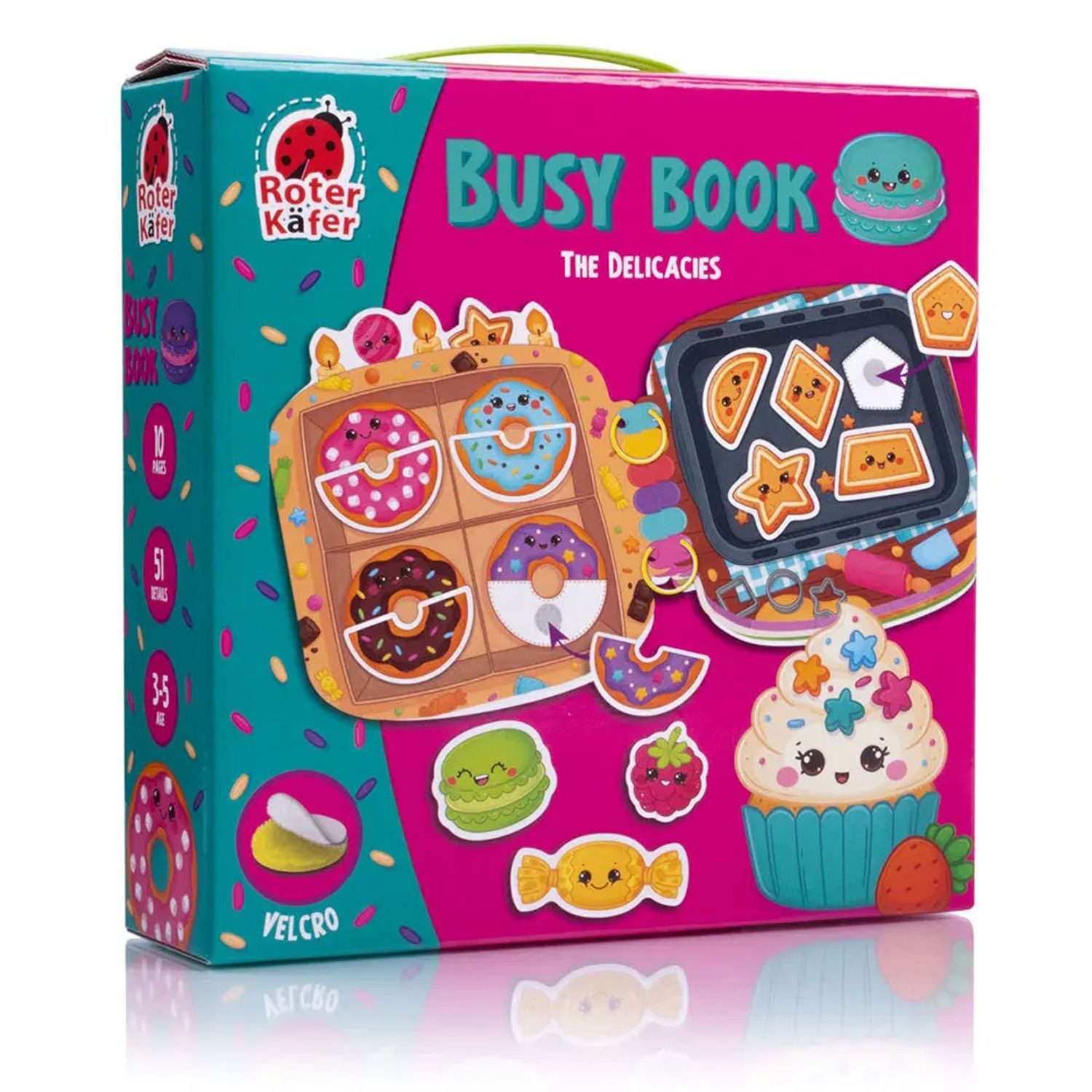 Käfer Spiel Lernspiel Roter Käfer Busy Book mit Klettverschluss Die Leckereien...