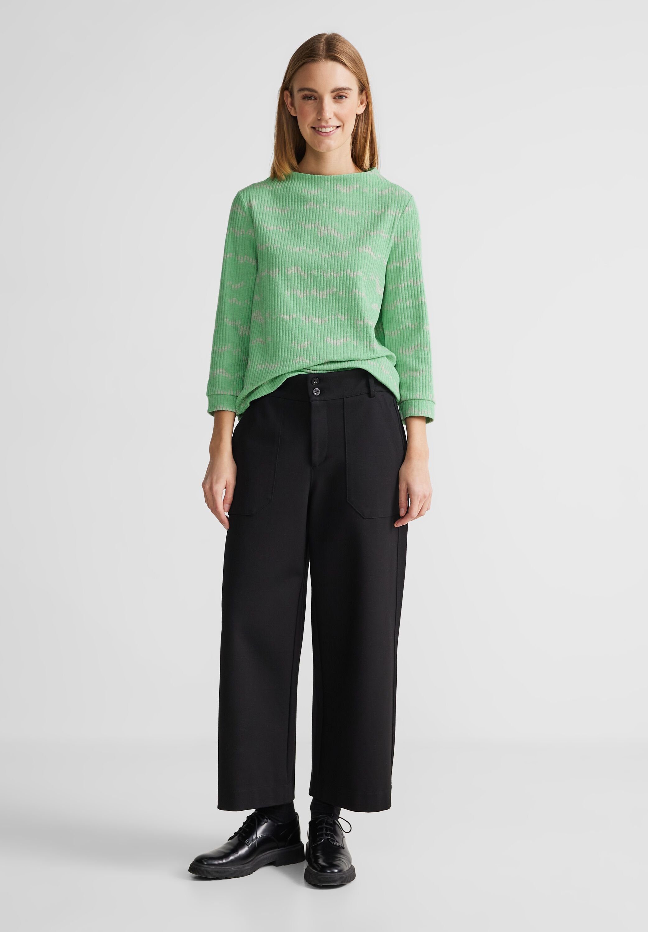 STREET ONE 3/4-Arm-Shirt mit Stehkragen