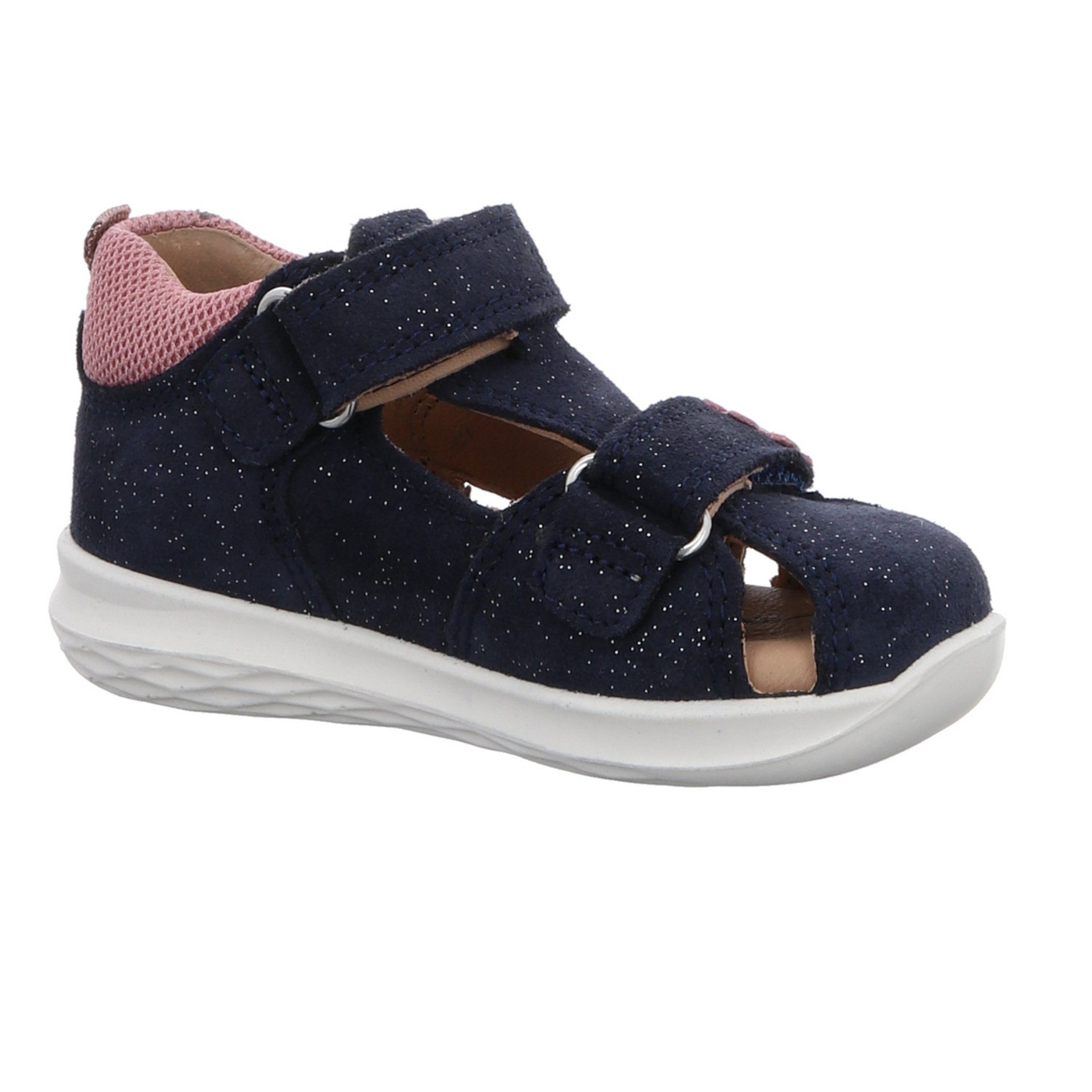 Schuhe Leder-/Textilkombination Sandale sonst Kombi blau Mädchen Bumblebee Superfit Sandalen Minilette