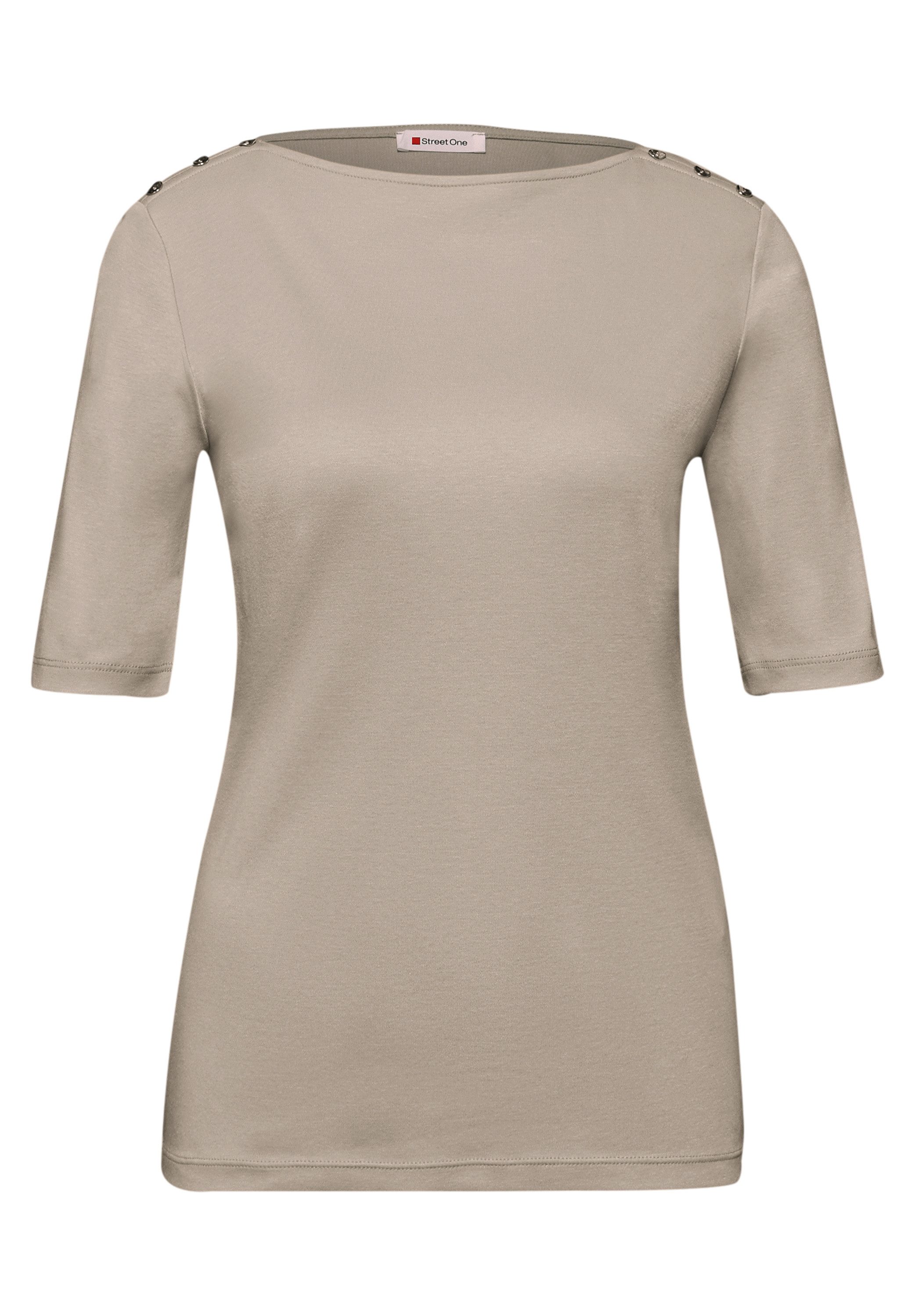 STREET ONE T-Shirt aus Jersey in Unifarbe – Bild 4 von 5