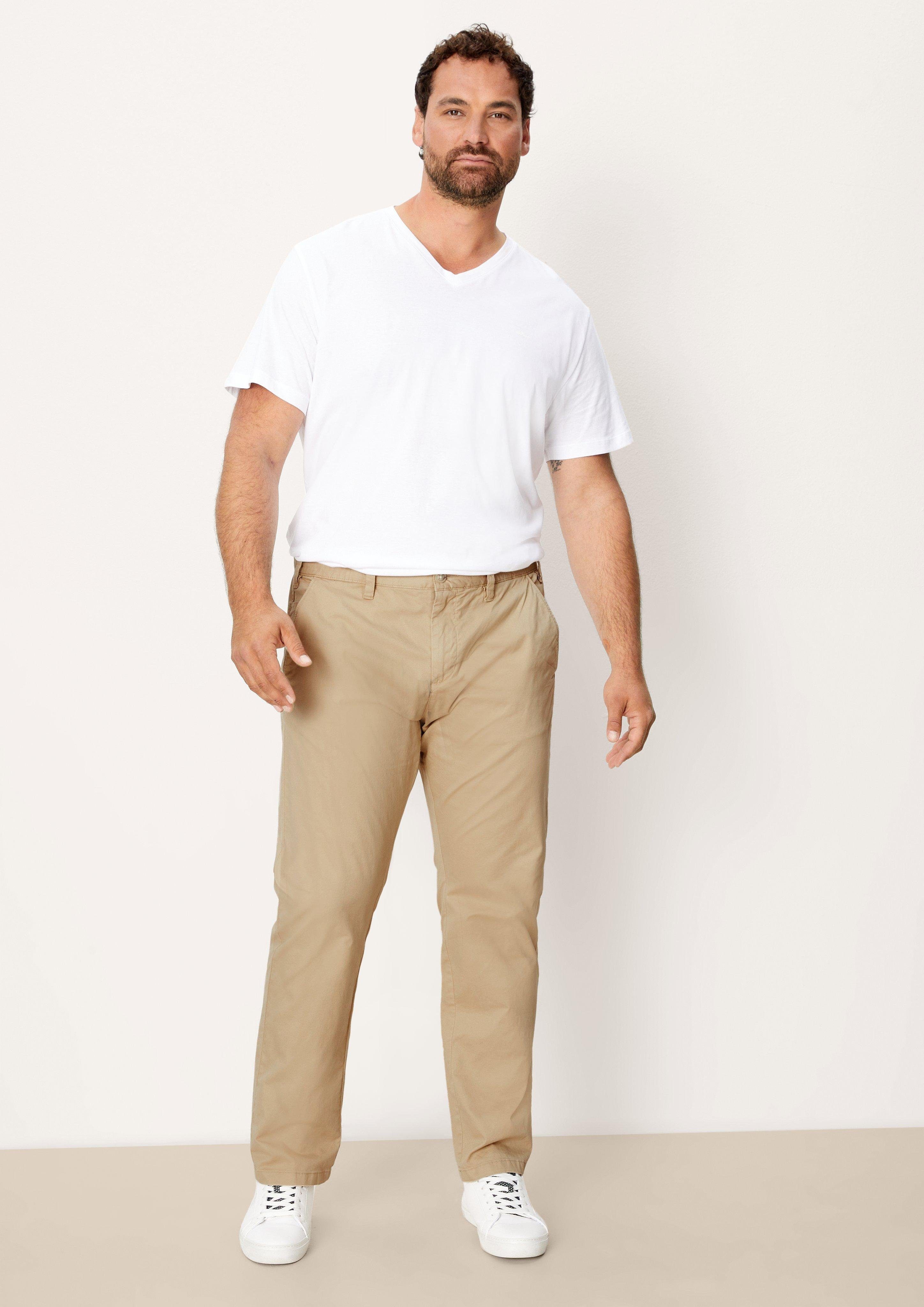 aus Stoffhose Relaxed: Baumwolltwill Chino s.Oliver beige