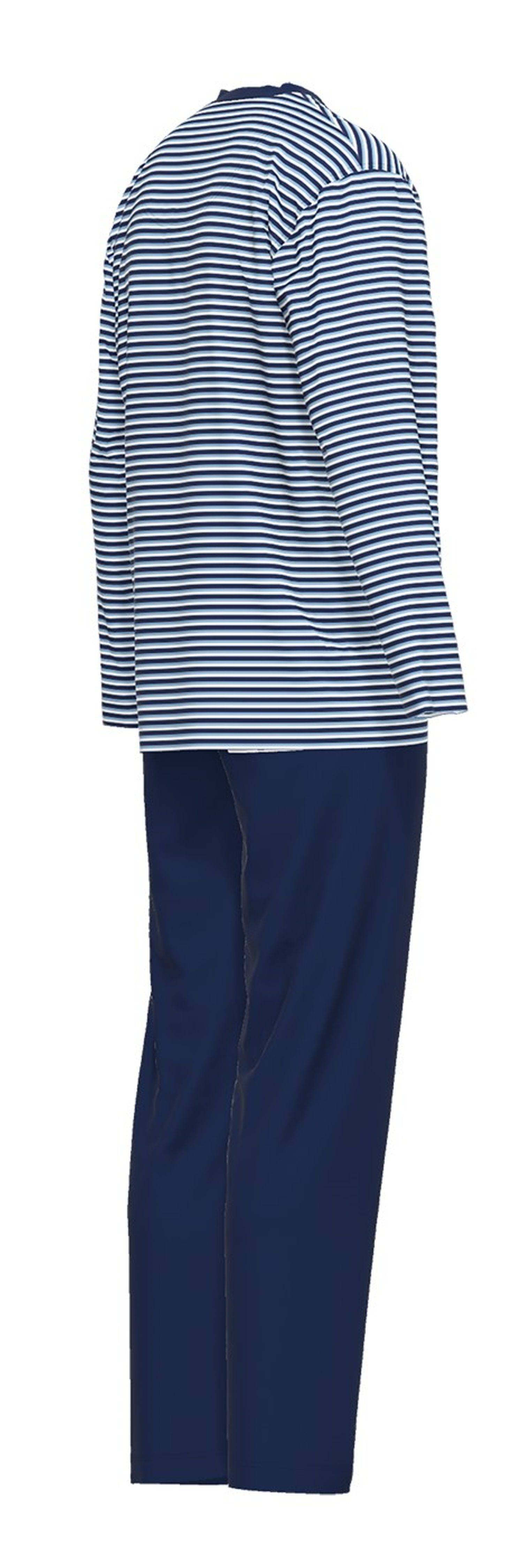 GÖTZBURG Schlafanzug Herren Pyjama mit V-Ausschnitt günstig online kaufen