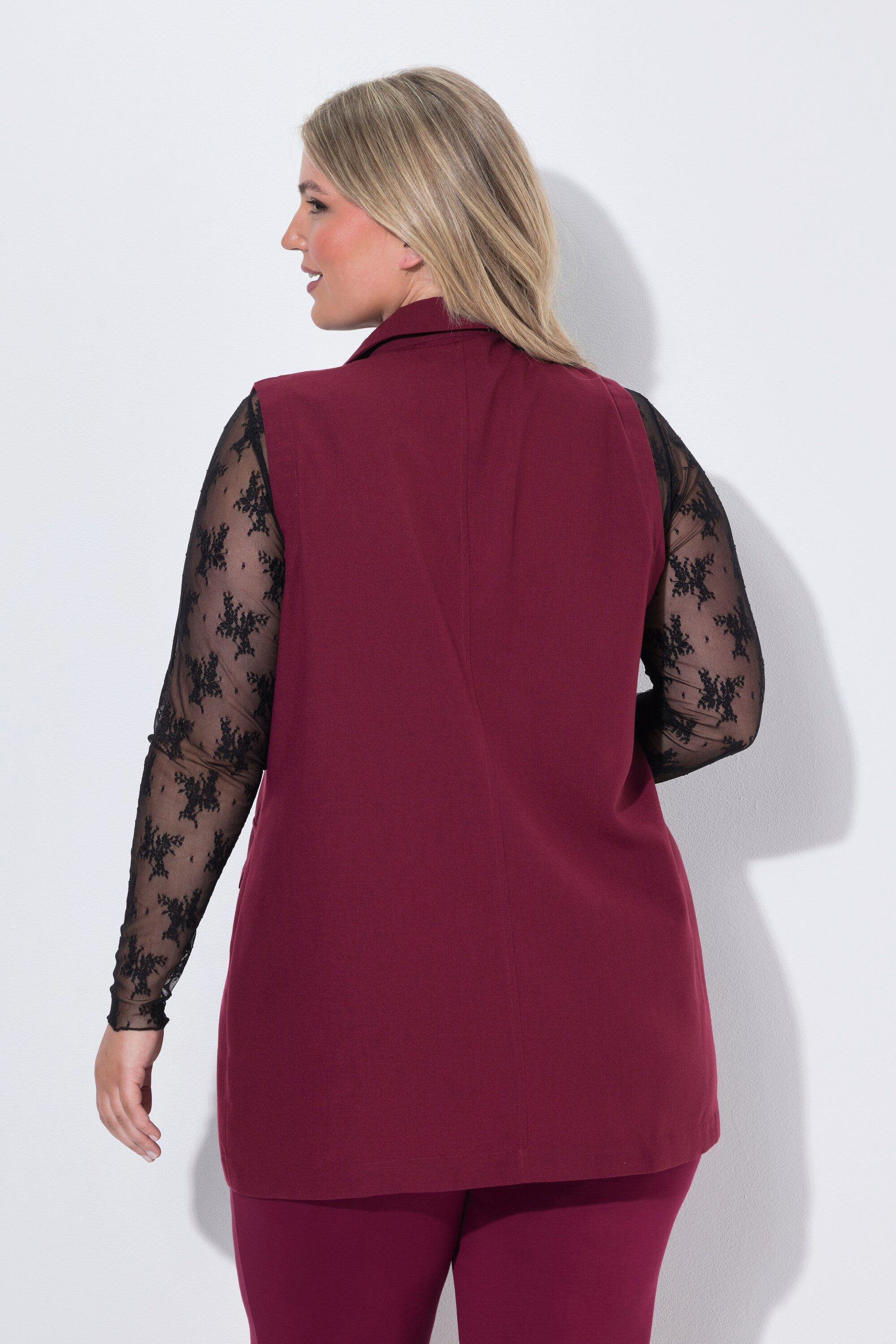 MIAMODA Blusenblazer Long-Blazerweste Loose Fit offene Form – Bild 3 von 3