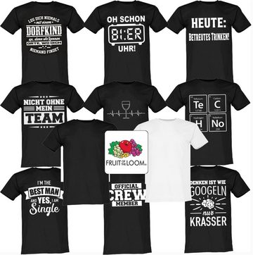 Lustige & Witzige T-Shirts T-Shirt T-Shirt Leg Dich niemals mit einem Dorfkind an Fun-Shirt Logo 1. Logo, Aufdruck, T-Shirt, Fun Shirt