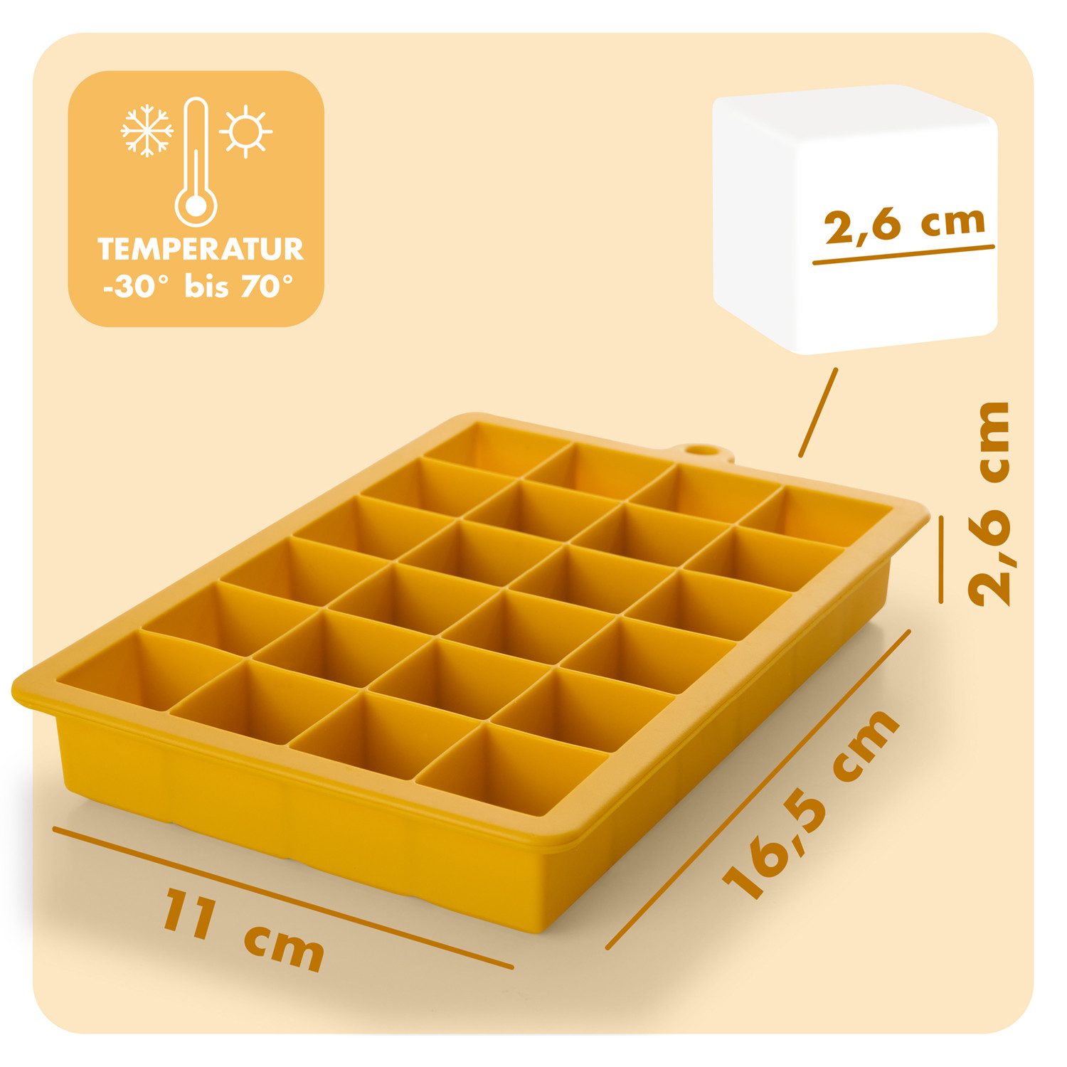 Blumtal Eiswürfelform Silikon Eiswürfelform mit Deckel - bpa frei & leichtes herauslösen, (2-tlg)