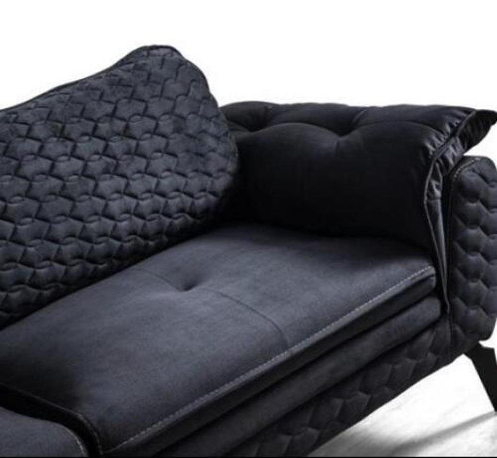 in Stil Luxus Sitzer Sofa Couch Sofas Sofa Design, Europa Made Wohnzimmer 3 Grau JVmoebel