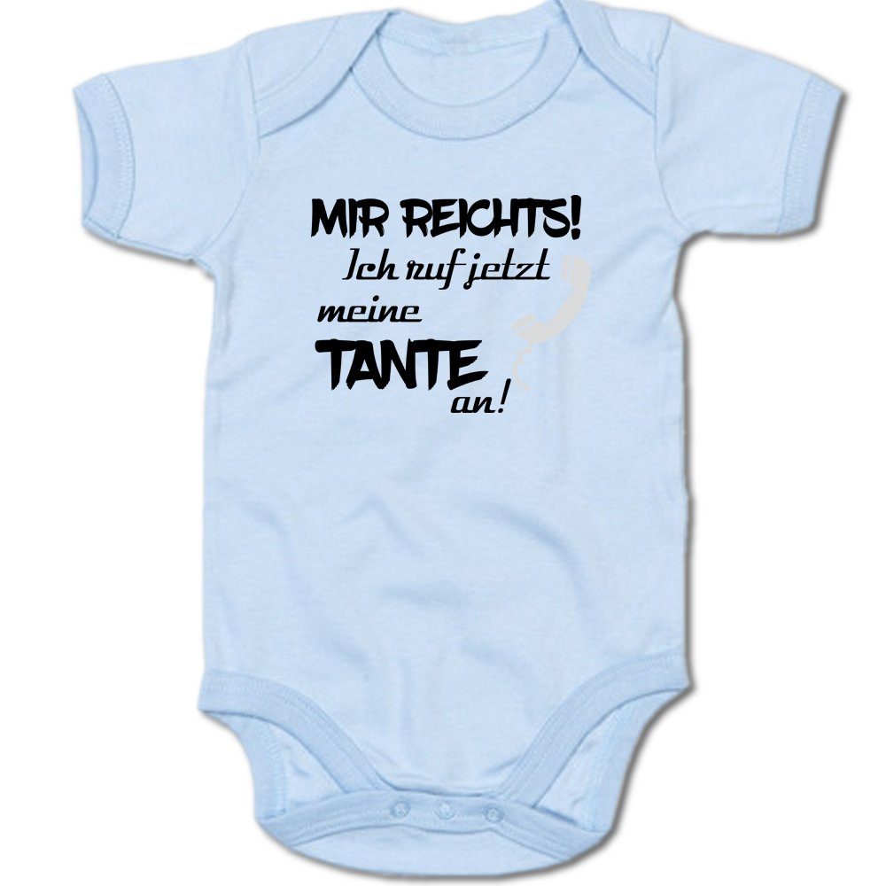 G-graphics Kurzarmbody Mir reichts! Ich ruf jetzt meine Tante an! Baby Body mit Spruch / Motiv / Aufdruck • für/von Tante & Onkel