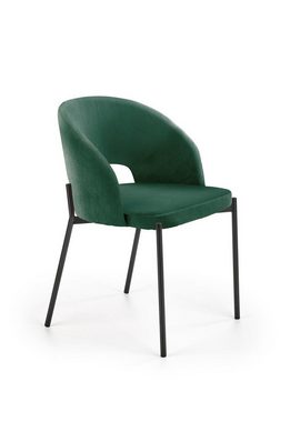 Cosy Home Ideas Esszimmerstuhl Esszimmerstühle 4er Set mit Samt-Bezug Metallbeine schwarz (Set aus 4 Stühlen, 4 St), Set aus 4 Stühlen, mit Rückenöffnung