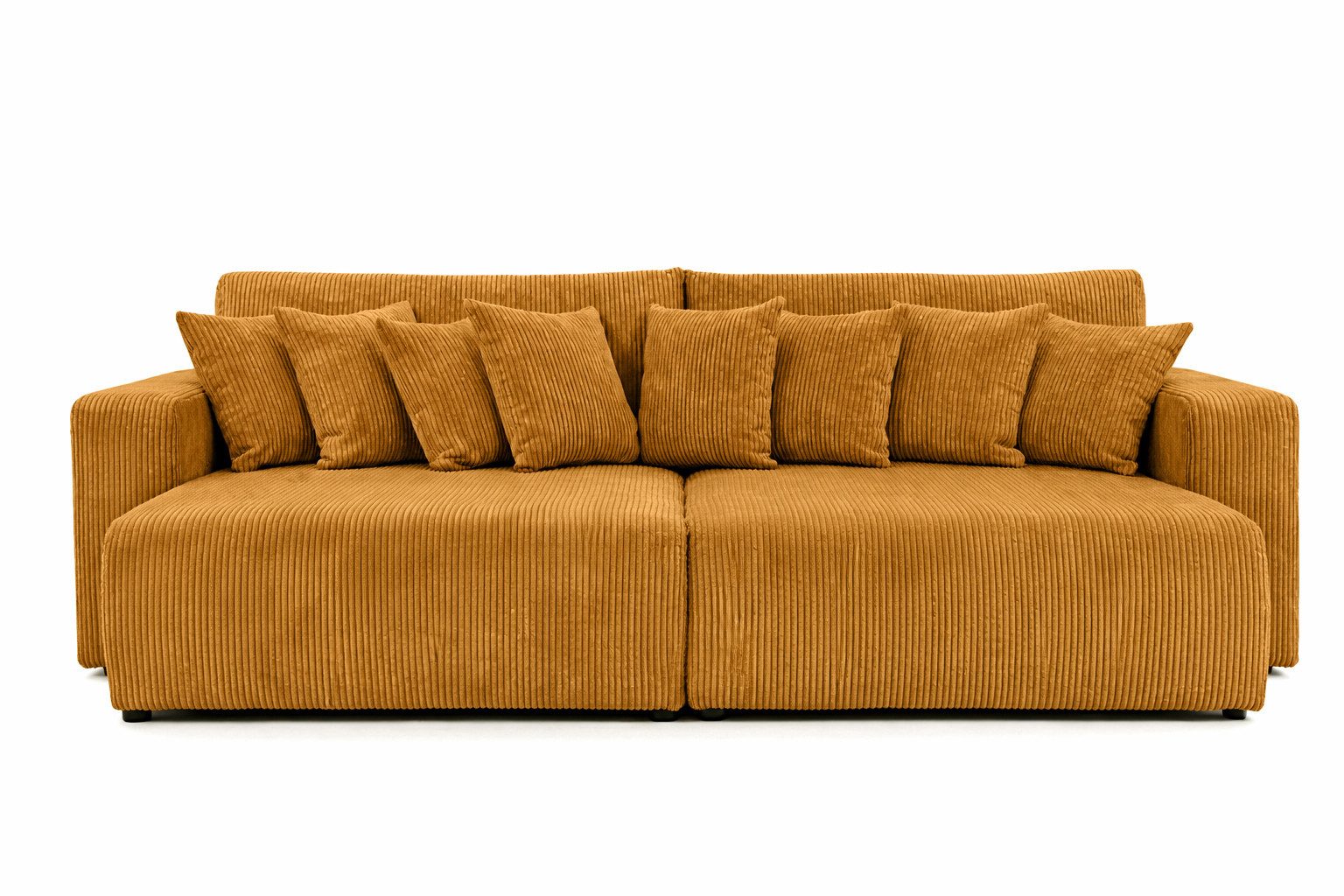 Kaiser Möbel Schlafsofa, Cordstoff Poso, PIANO DOUBLE, Große Liegefläche, Tiefe Sitzfläche, Cordstoff mit markanter Struktur