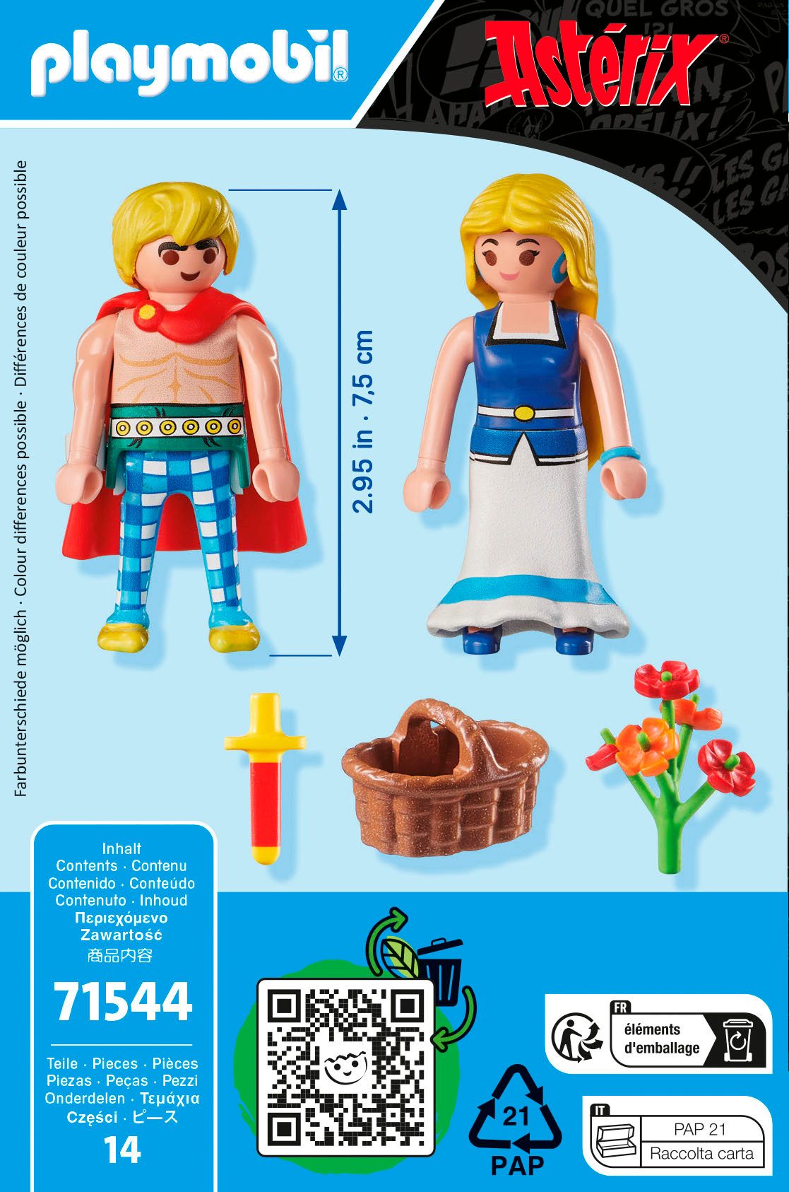 Playmobil® Tragicomix und Falbala (71544), Asterix Konstruktions-Spielset, (14 St), Made in Europe – Bild 5 von 5