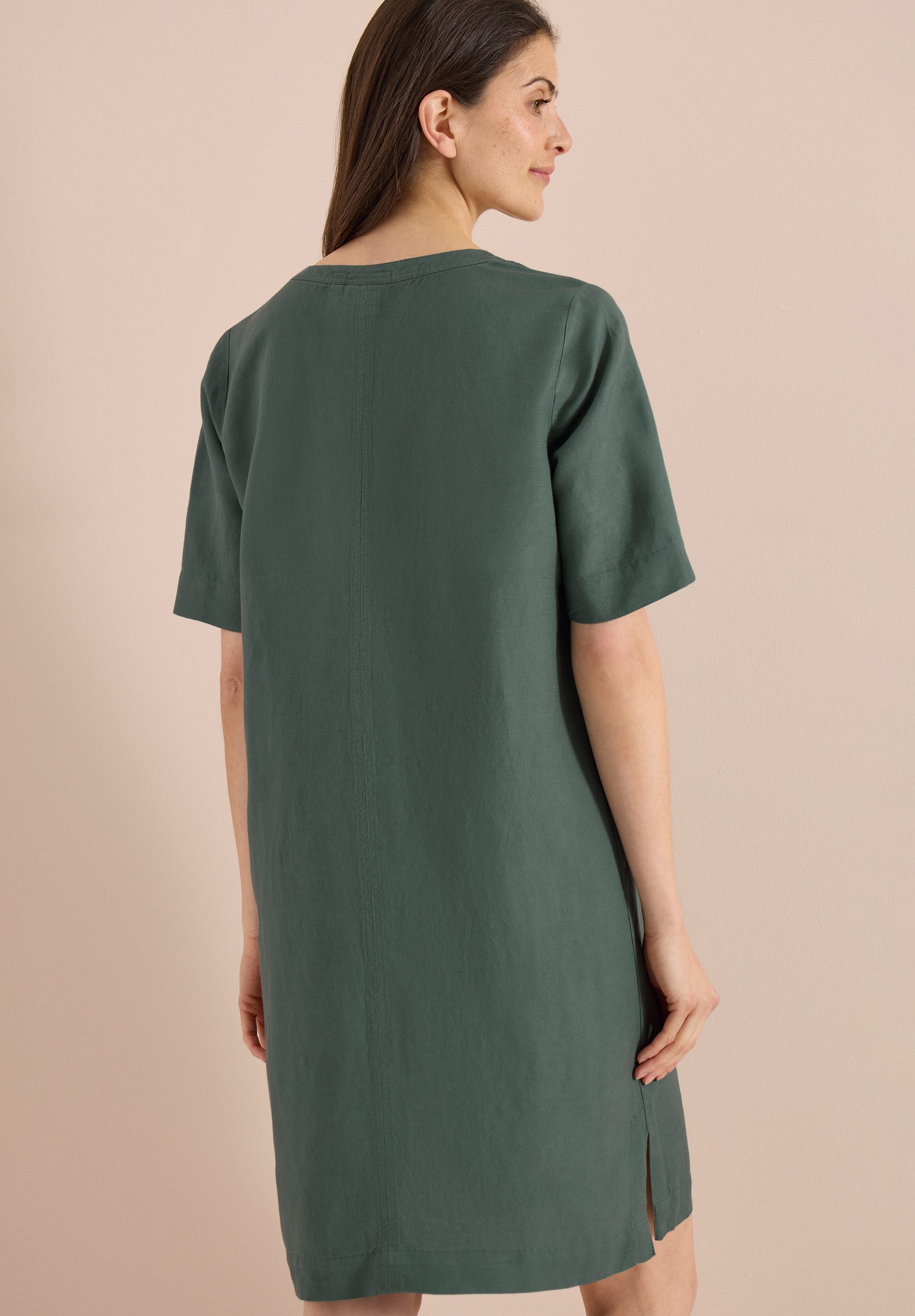 CECIL Midikleid Sommerkleid aus Leinenmix