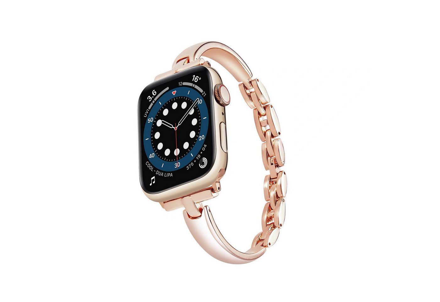 MOPUEA Smartwatch-Armband Armbänder für Apple Watch 38/40/41/42mm, T-förmiges Metallband, verstellbares Armband aus Stahllegierung