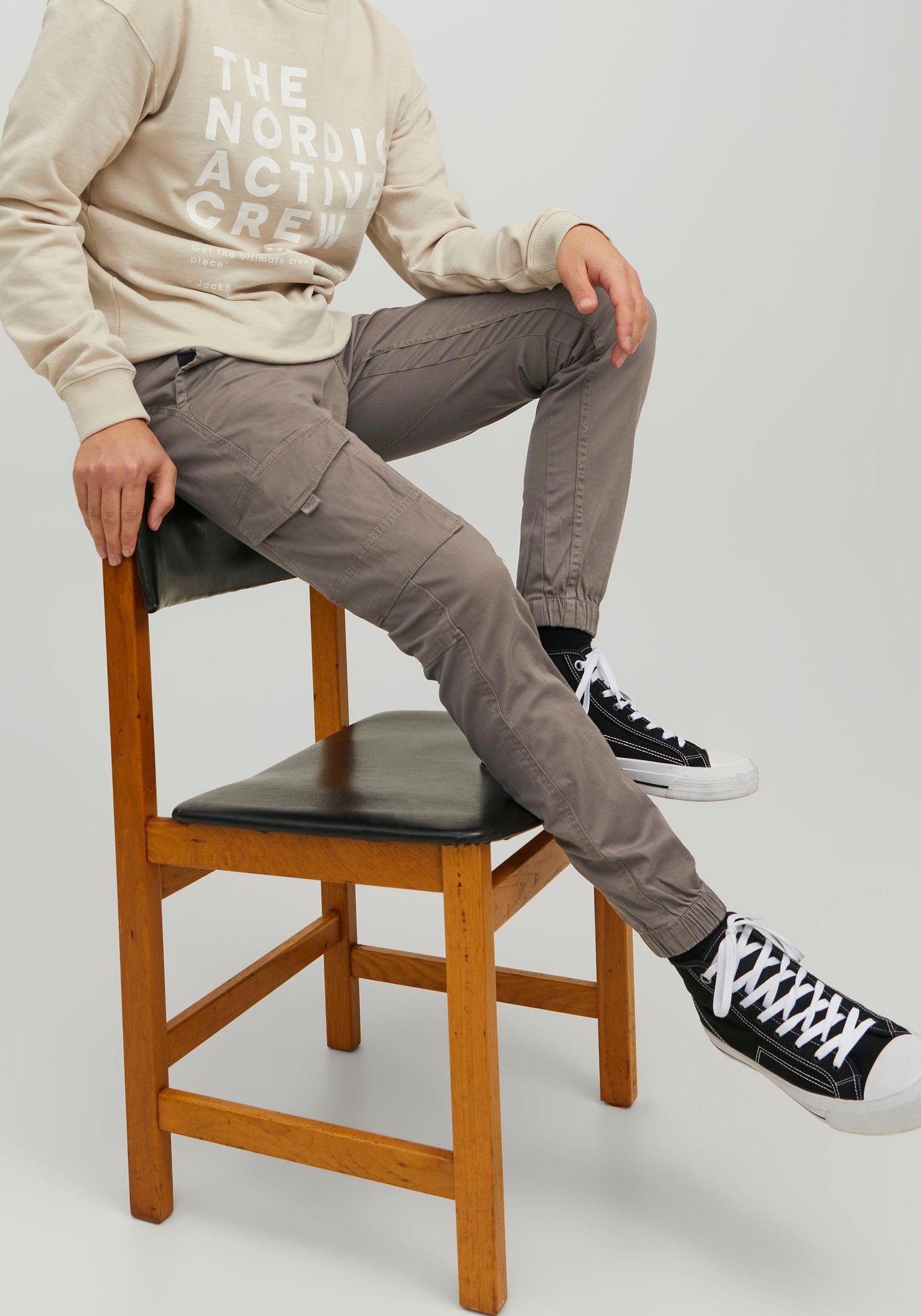 Jack & Jones Cargohose JPSTPAUL JJFLAKE CARGO NOOS Baumwollmischung, regular fit