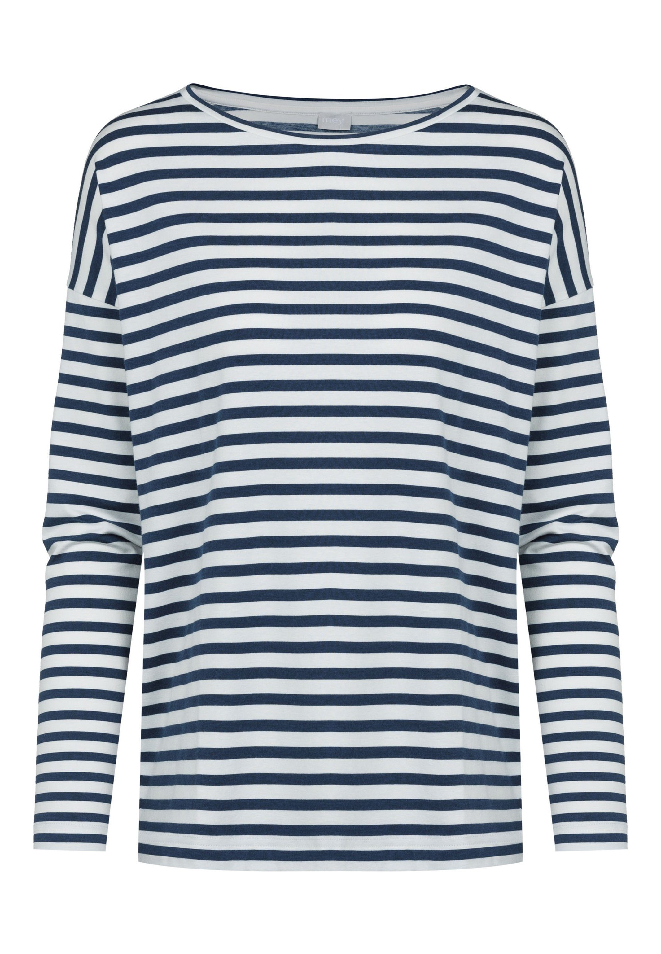 Oberteil Cyra Schlafanzug Pyjamaoberteil Mey Langarm-Shirt (1-tlg) mit - U-Boot-Ausschnitt