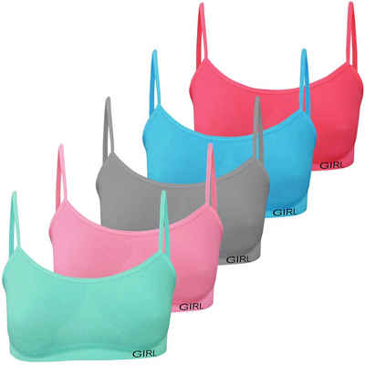 LOREZA Bustier 5er Set Bustier - Nahtlos Mikrofaser - Bunt (Set, 5-tlg)