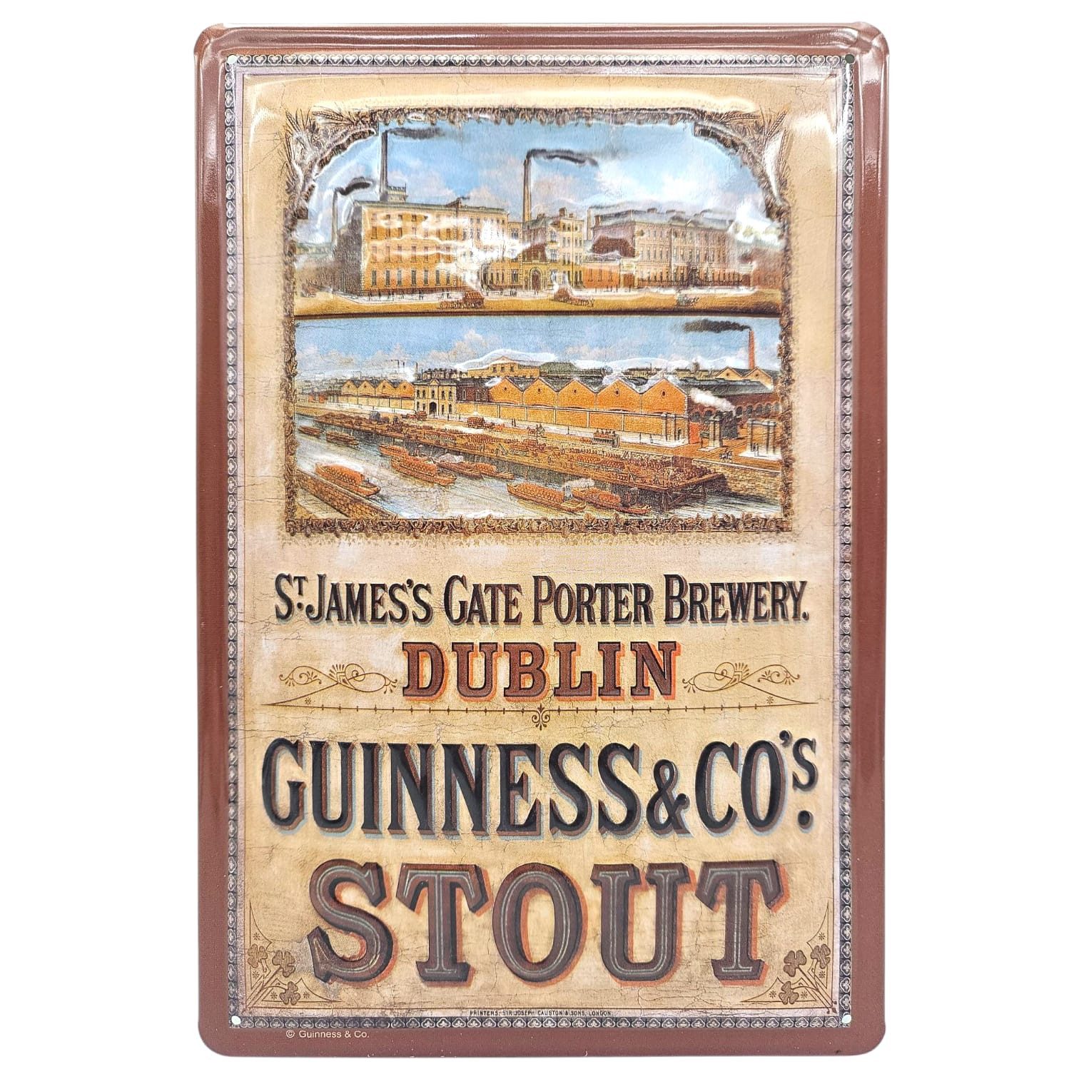 Guinness Metallbild Blechschild Guinness 'Bild Dublin', (1 St), Blechschild