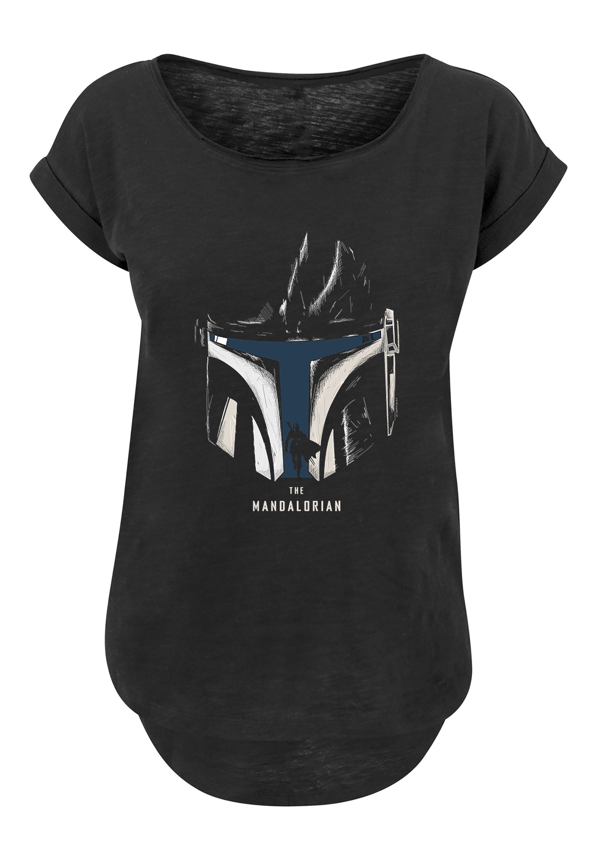 F4NT4STIC T-Shirt Star Wars The Mandalorian Helm Silhouette Krieg der Sterne  Print | T-Shirts