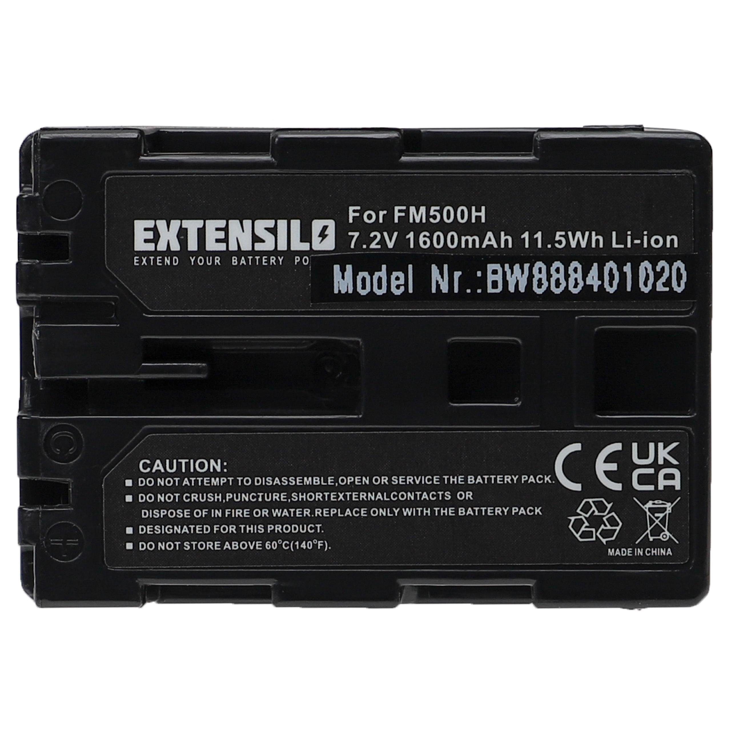 NP-FM500H 1600 V) Li-Ion Extensilo für (7,2 Sony für Ersatz mAh Kamera-Akku